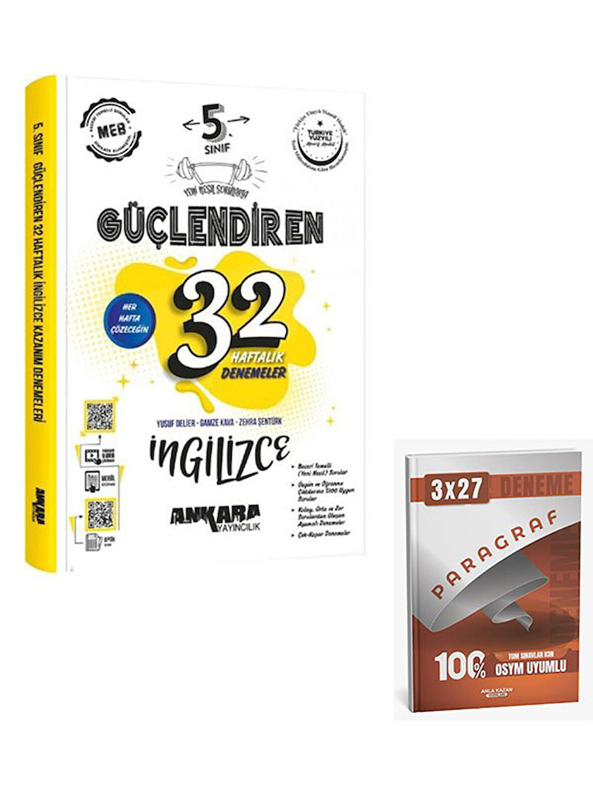 Ankara 2026 5. Sınıf İngilizce Güçlendiren 32 Haftalık Denemeleri+Anla Kazan Paragraf