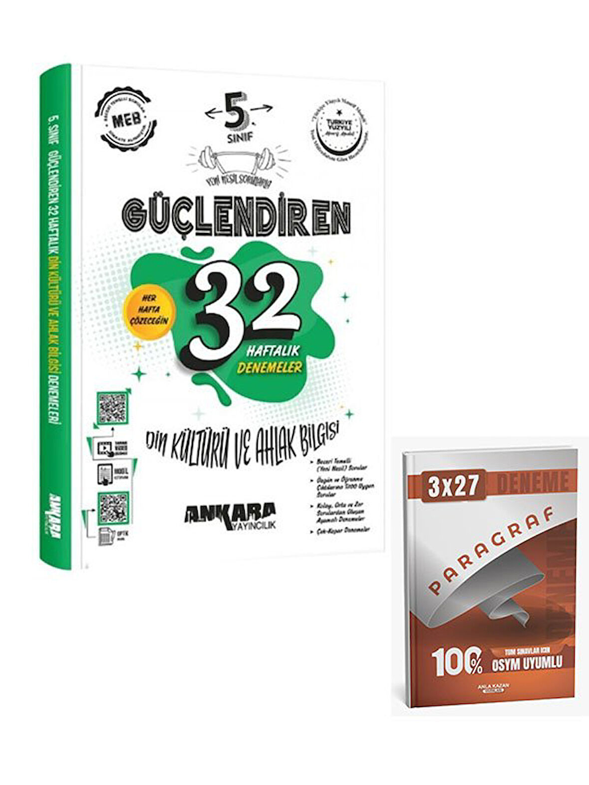 Ankara 2026 5. Sınıf Din Kültürü ve Ahlak Bilgisi Güçlendiren 32 Haftalık Denemeleri+Anla Kazan Paragraf