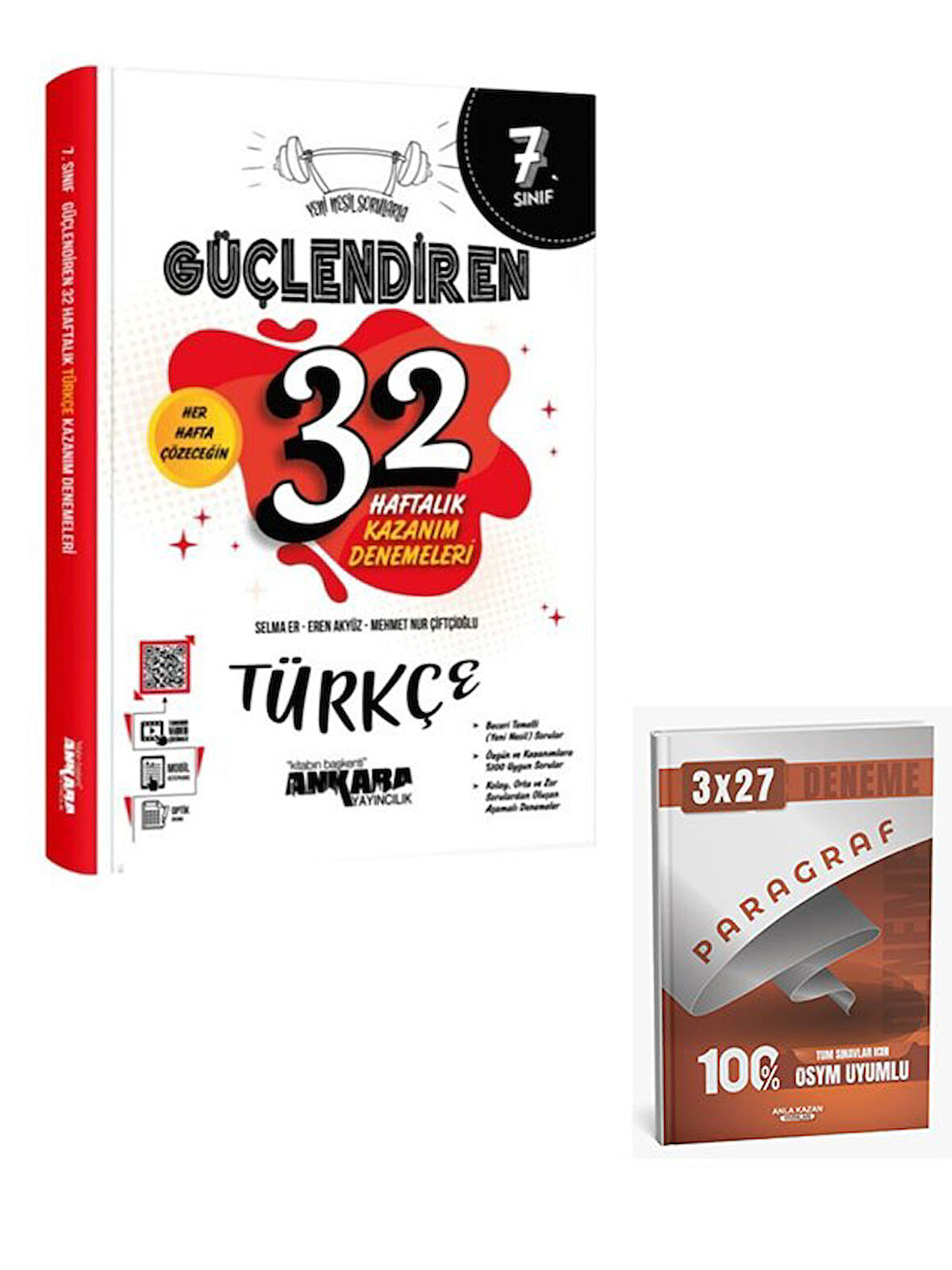Ankara 2026  7. Sınıf Türkçe Güçlendiren 32 Haftalık Kazanım Denemeleri+Anla Kazan Paragraf