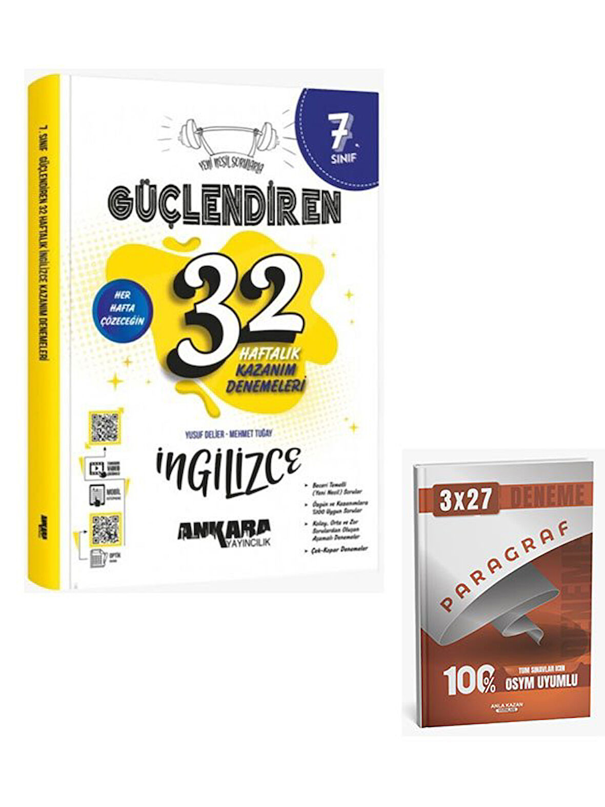 Ankara 2026 7. Sınıf İngilizce Güçlendiren 32 Haftalık Kazanım Denemeleri+Anla Kazan Paragraf