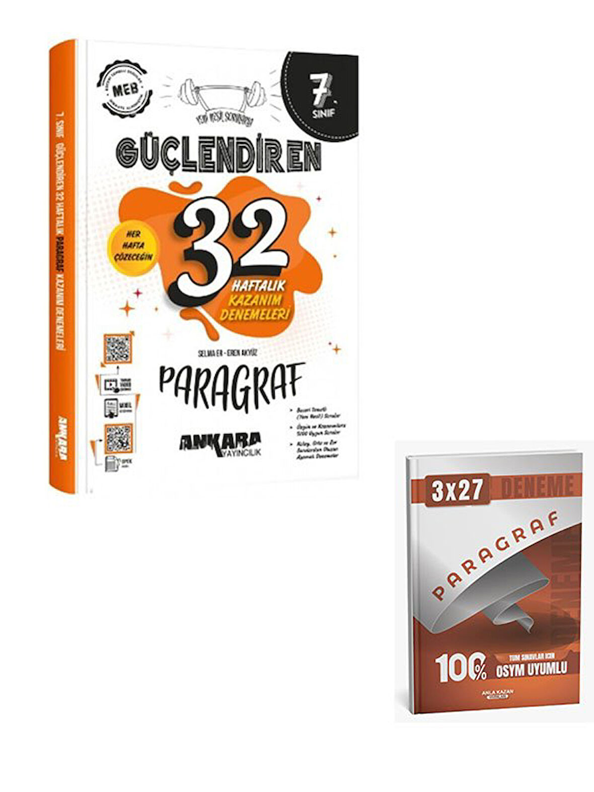 Ankara 2026 7. Sınıf Paragraf Güçlendiren 32 Haftalık Kazanım Denemeleri+Anla Kazan Paragraf
