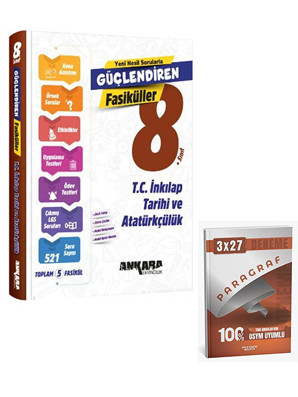 Ankara 2026 8. Sınıf T.C. İnkılap Tarihi ve Atatürkçülük Güçlendiren Fasiküller+Anla Kazan Paragraf
