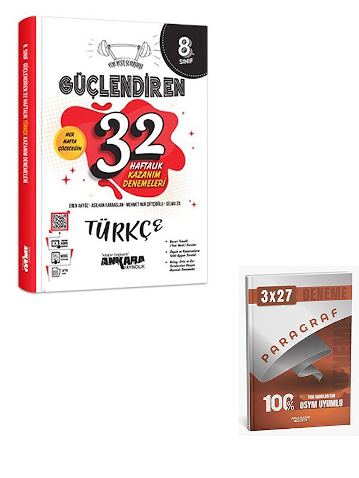 Ankara 2026 8. Sınıf Türkçe Güçlendiren 32 Haftalık Kazanım Denemeleri+Anla Kazan Paragraf