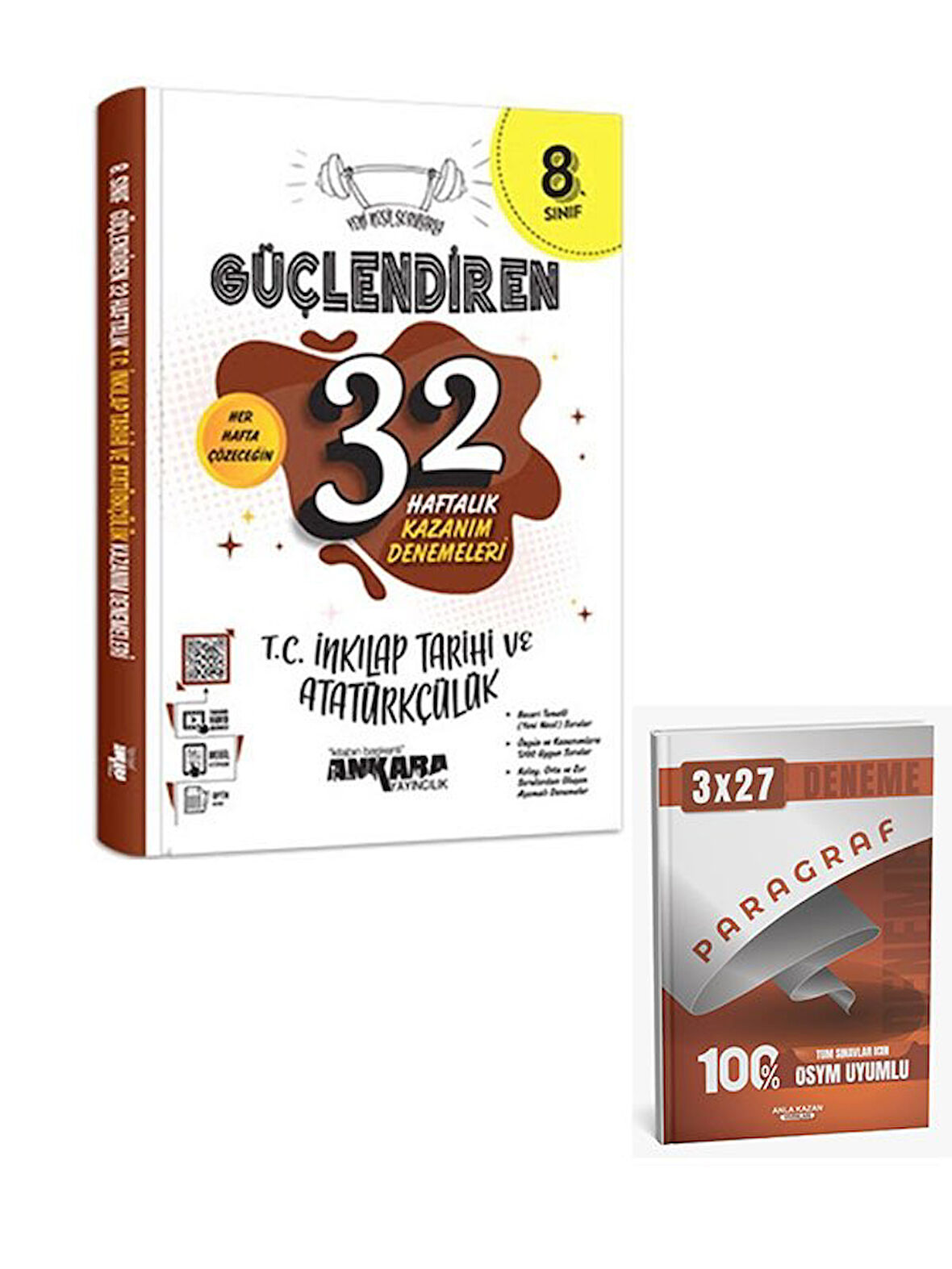 Ankara 2026 8. Sınıf T.C. İnkılap Tarihi ve Atatürkçülük Güçlendiren 32 Haftalık Kazanım Denemeleri+Anla Kazan Paragraf