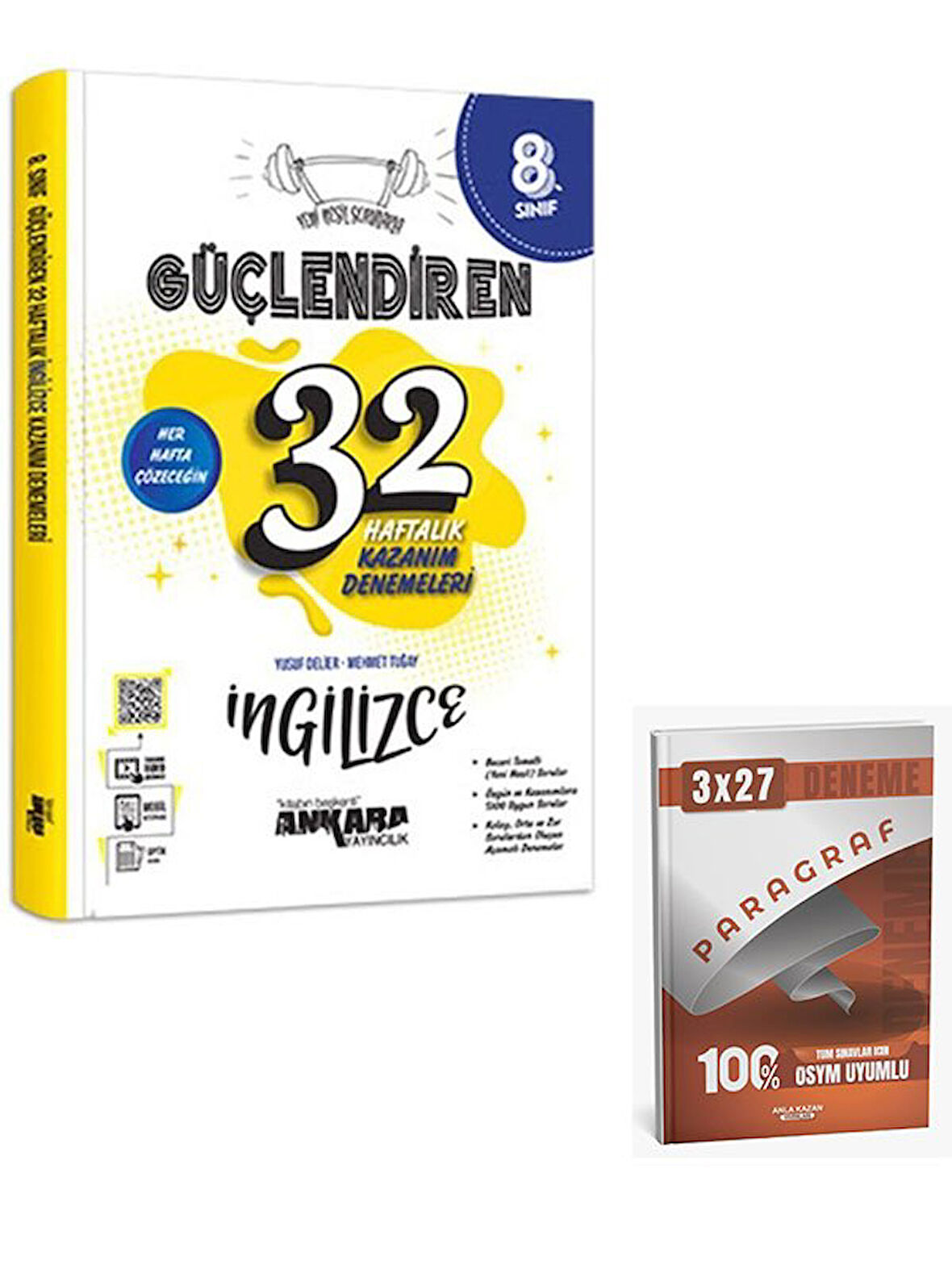 Ankara 2026 8. Sınıf İngilizce Güçlendiren 32 Haftalık Kazanım Denemeleri+Anla Kazan Paragraf