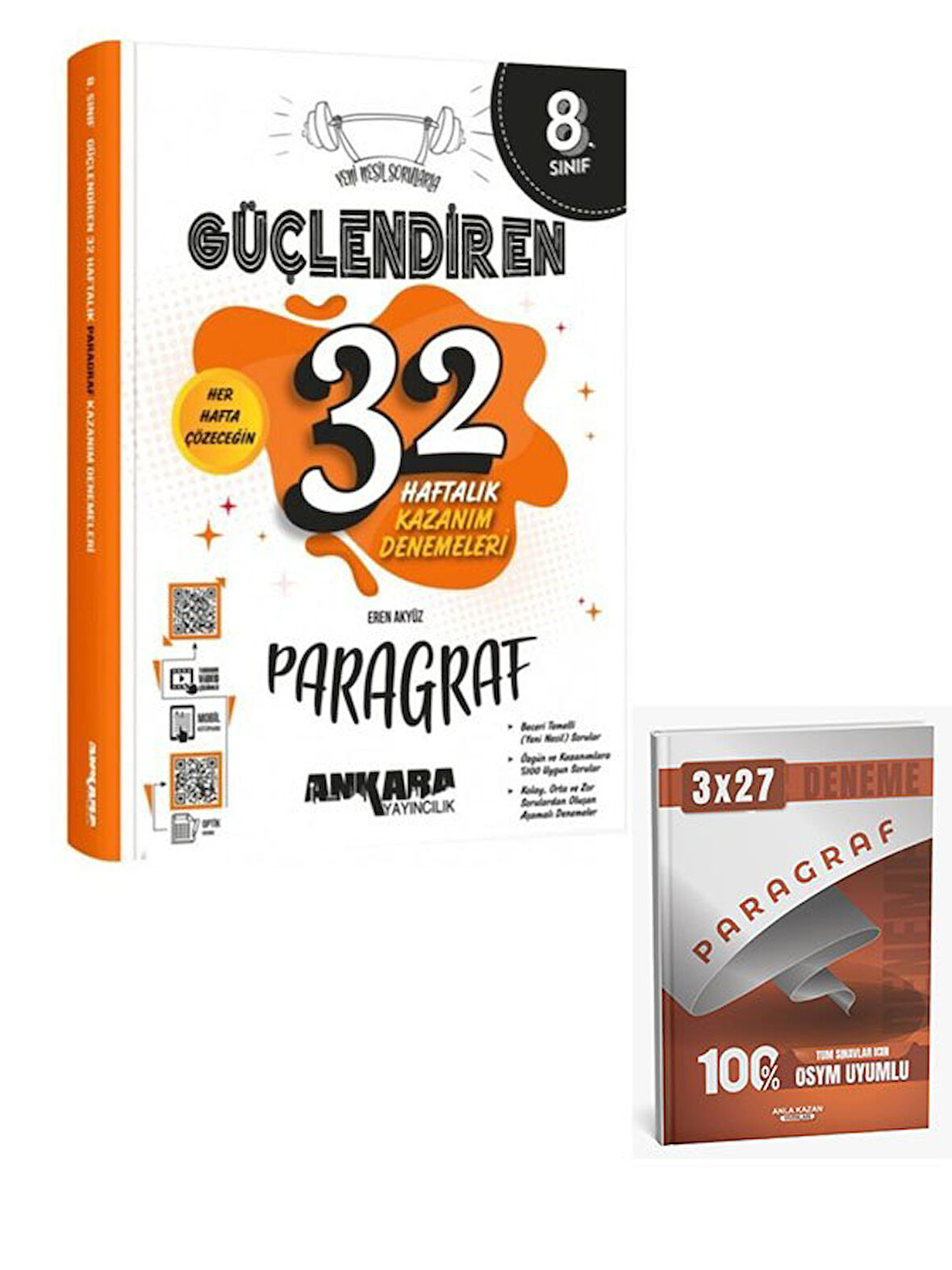 Ankara 2026 8. Sınıf Paragraf Güçlendiren 32 Haftalık Kazanım Denemeleri+Anla Kazan Paragraf