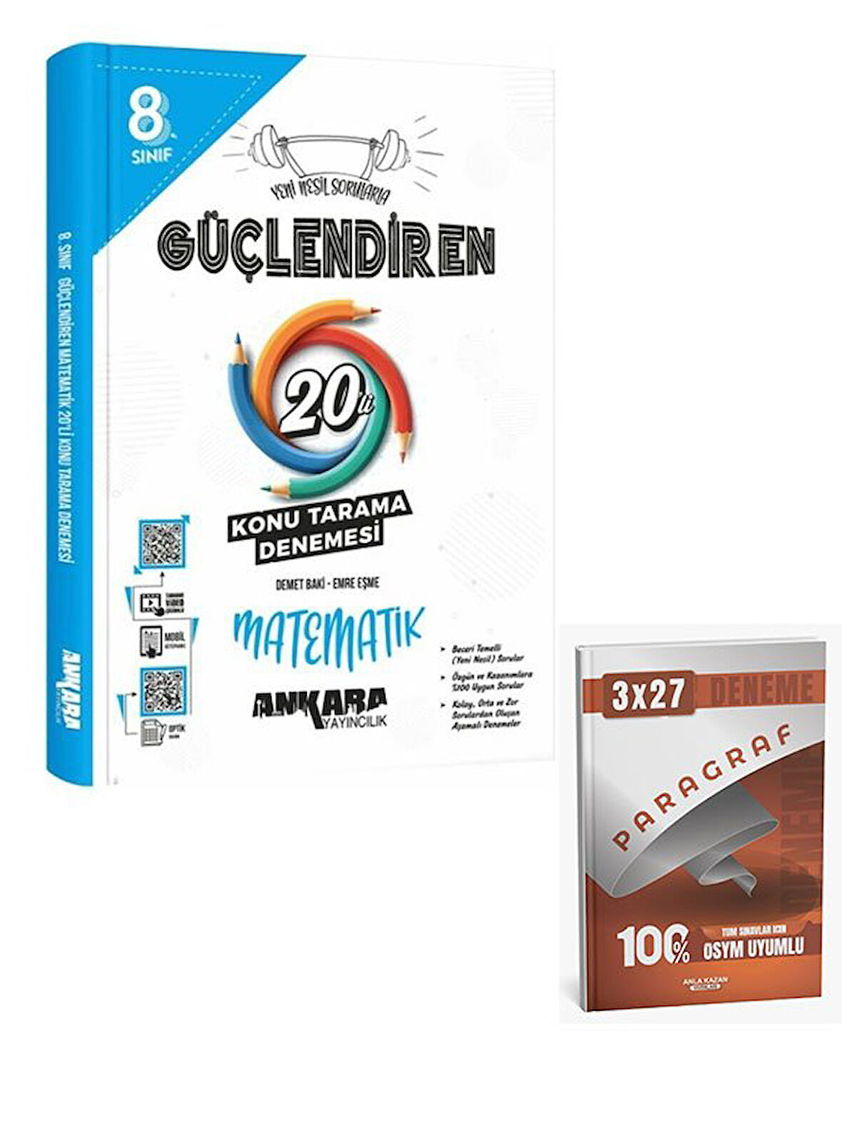 Ankara 2026 8. Sınıf Matematik Güçlendiren 20 Konu Tarama Denemesi+Anla Kazan Paragraf