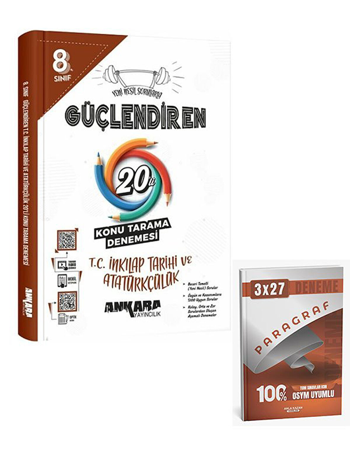 Ankara 2026 8. Sınıf TC İnkılap Tarihi ve Atatürkçülük Güçlendiren 20 Konu Tarama Denemesi+Anla Kazan Paragraf
