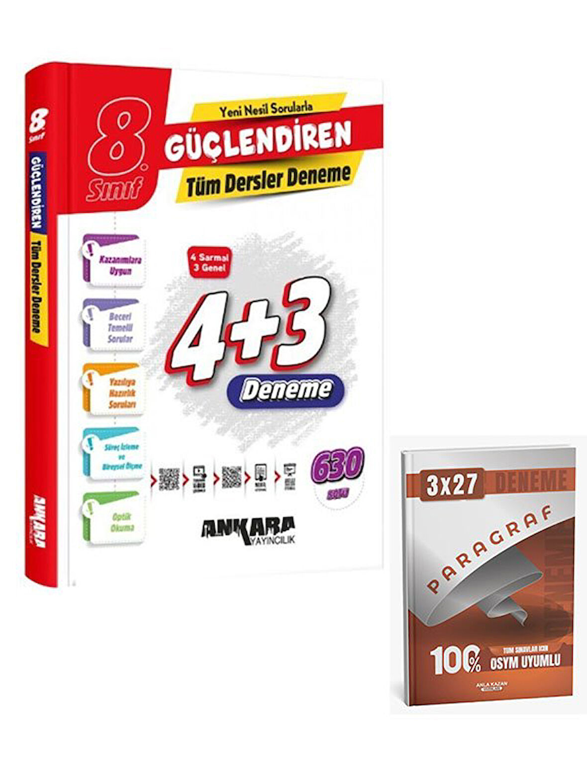 Ankara 2026  8. Sınıf Tüm Dersler Güçlendiren Denemeleri+Anla Kazan Paragraf