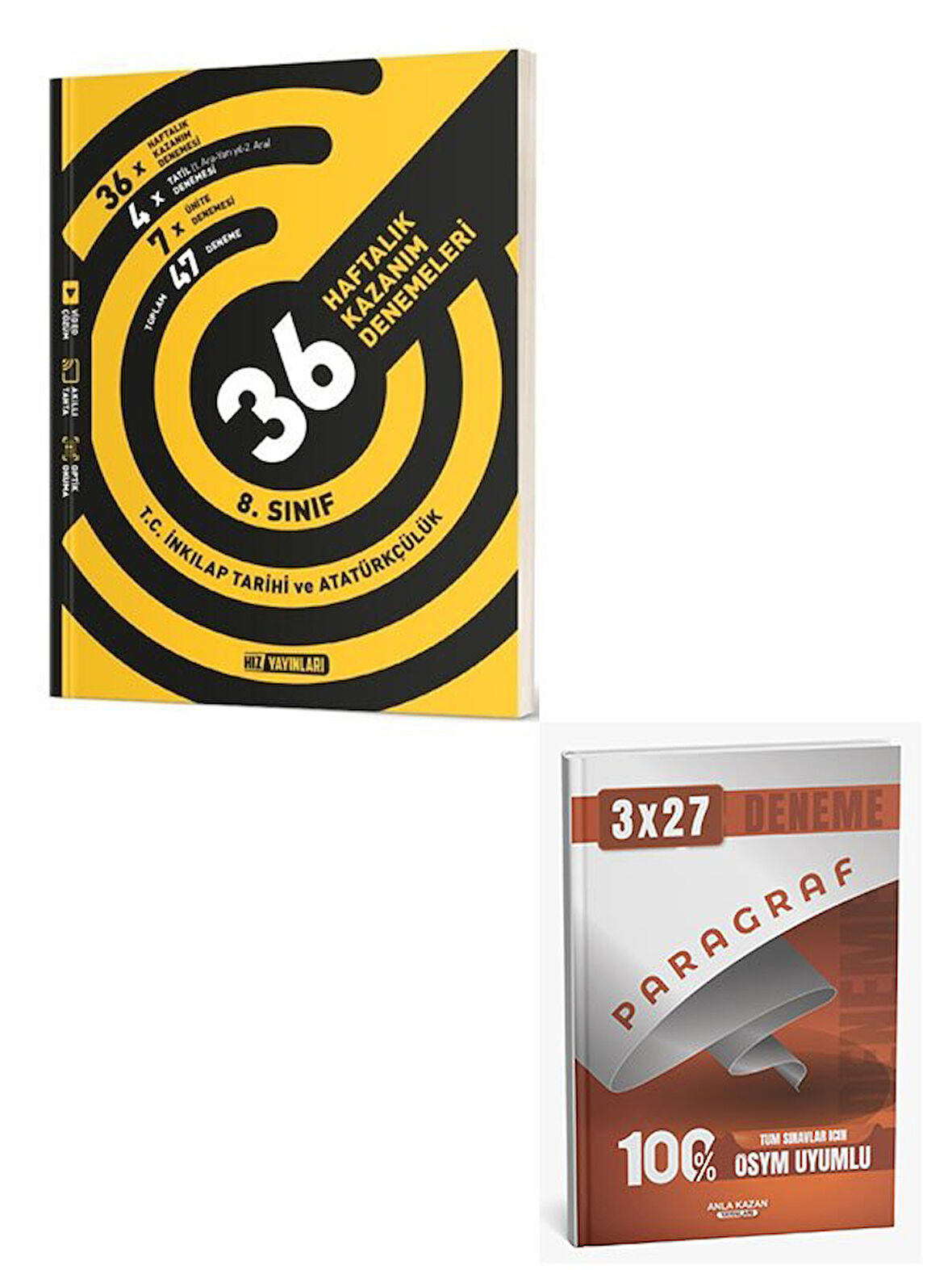 Hız 2026 8. Sınıf T.C. İnkılap Tarihi ve Atatürkçülük 36 Haftalık Kazanım Denemeleri+Anla Kazan Paragraf