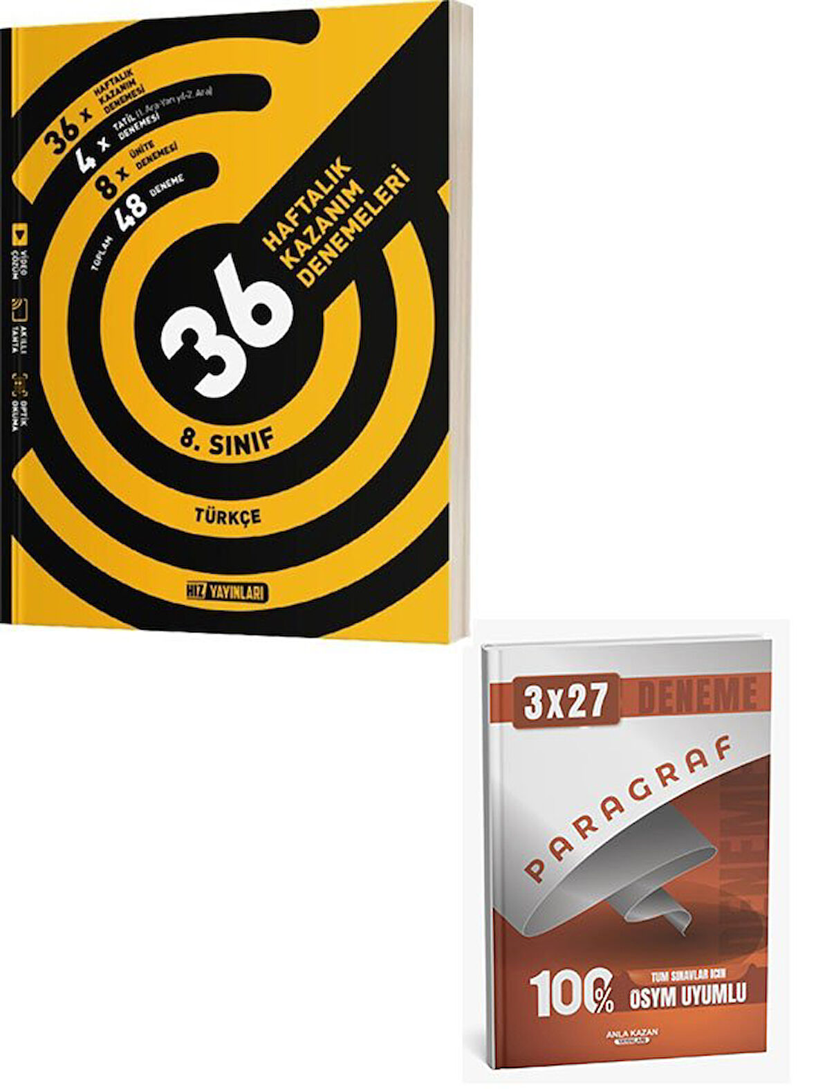 Hız 2026 8. Sınıf Türkçe 36 Haftalık Kazanım Denemeleri+Anla Kazan Paragraf