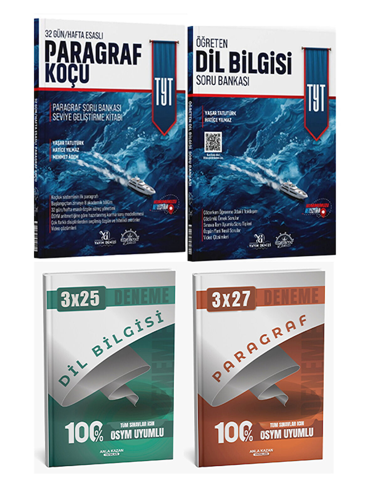 Edebiyat Denizi + Anla Kazan 2026 TYT Paragraf Dil Bilgisi Soru ve Deneme 4 lü Set