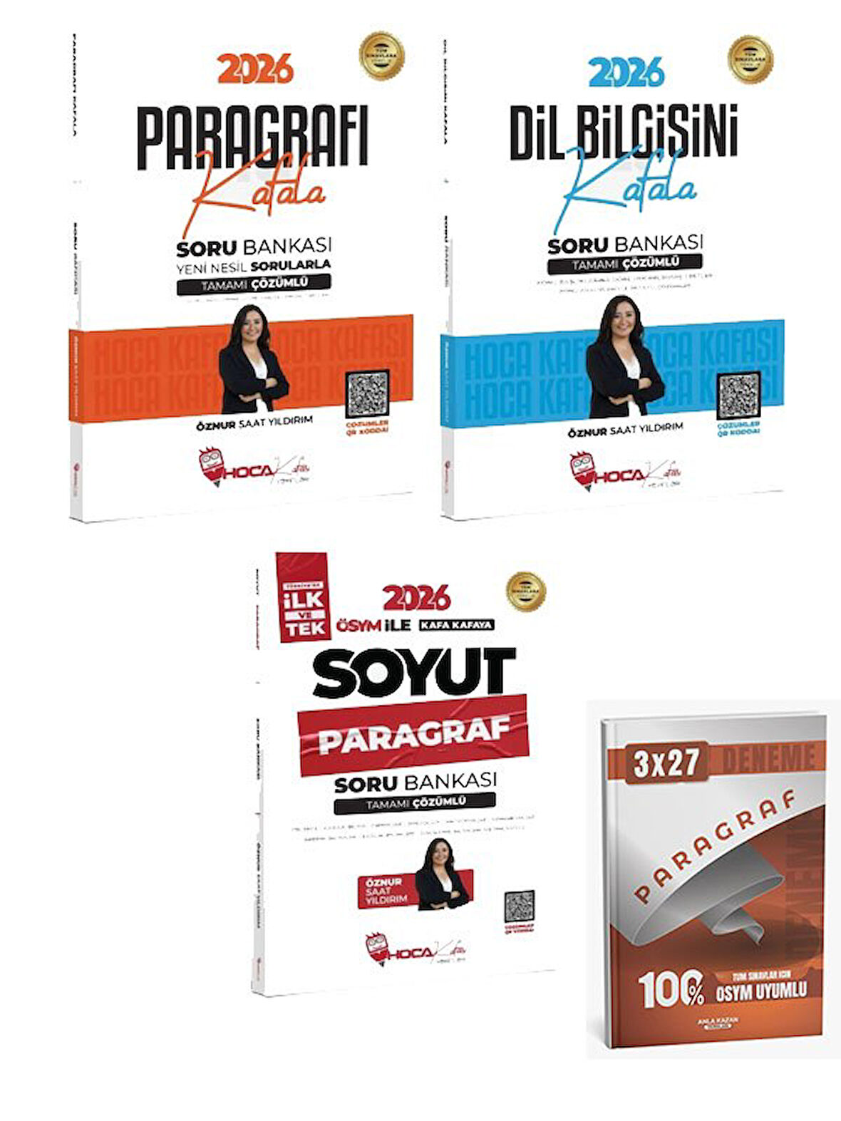 Hoca Kafası 2026 KPSS TYT ALES DGS Paragrafı + Dil Bilgisi Kafala Soyut Soru Bankası 3 lü Set+Anla Kazan Paragraf