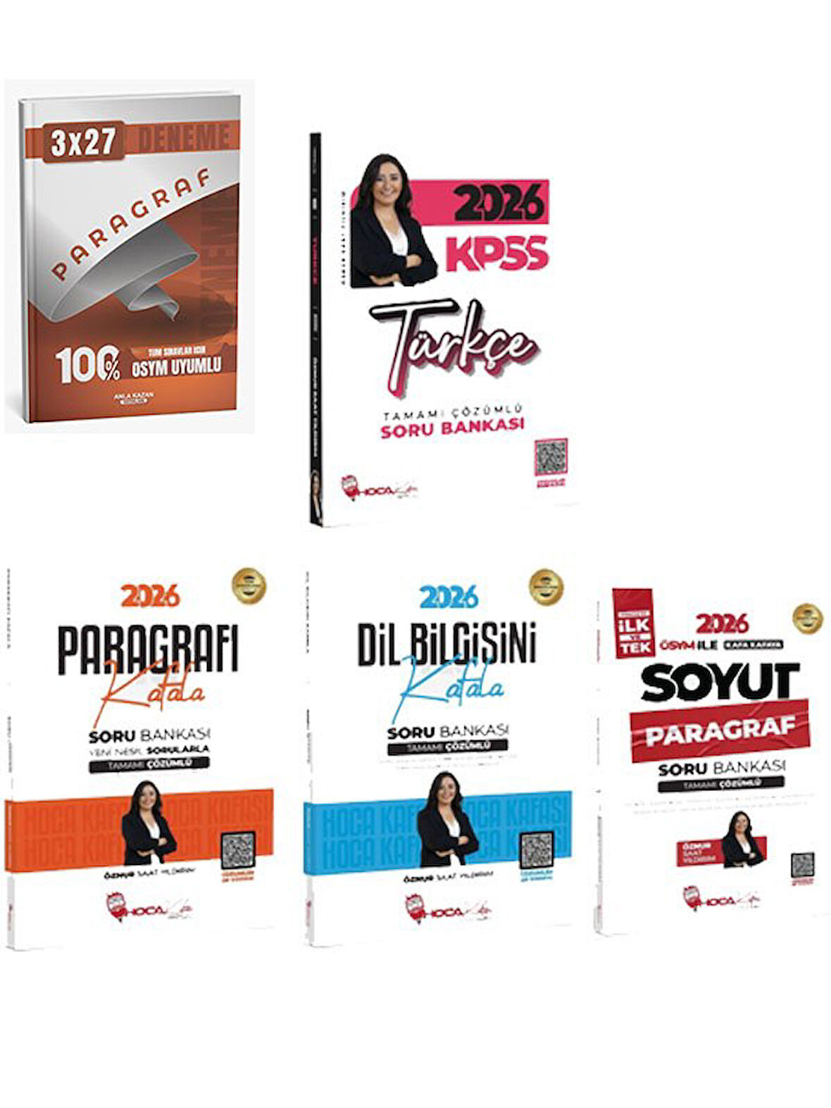 HocaKafası 2026 KPSS Türkçe + Paragraf + Dil Bilgisi Soru Bankası 4 lü Set+Anla Kazan Paragraf
