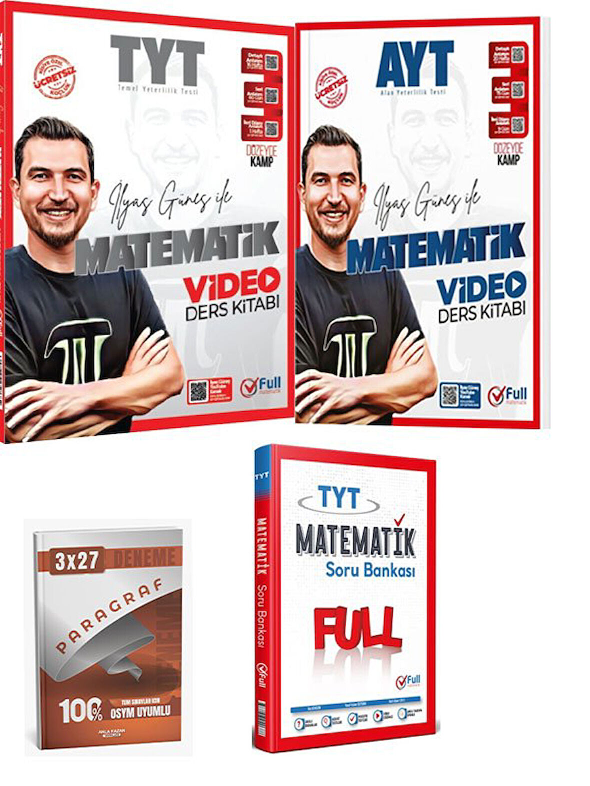 Full Matematik 2026 TYT+AYT Matematik Video Ders Kitabı+Soru Bankası+Anla Kazan Paragraf