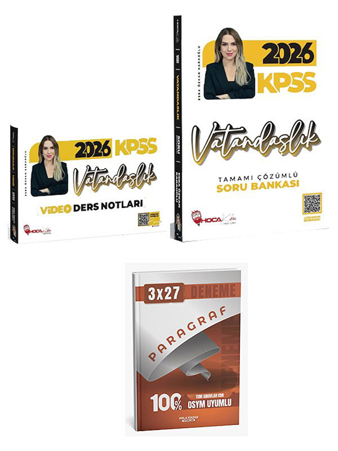 Hoca Kafası 2026 KPSS Vatandaşlık Video Ders Notları + Soru Bankası 2 li Set+Anla Kazan Paragraf