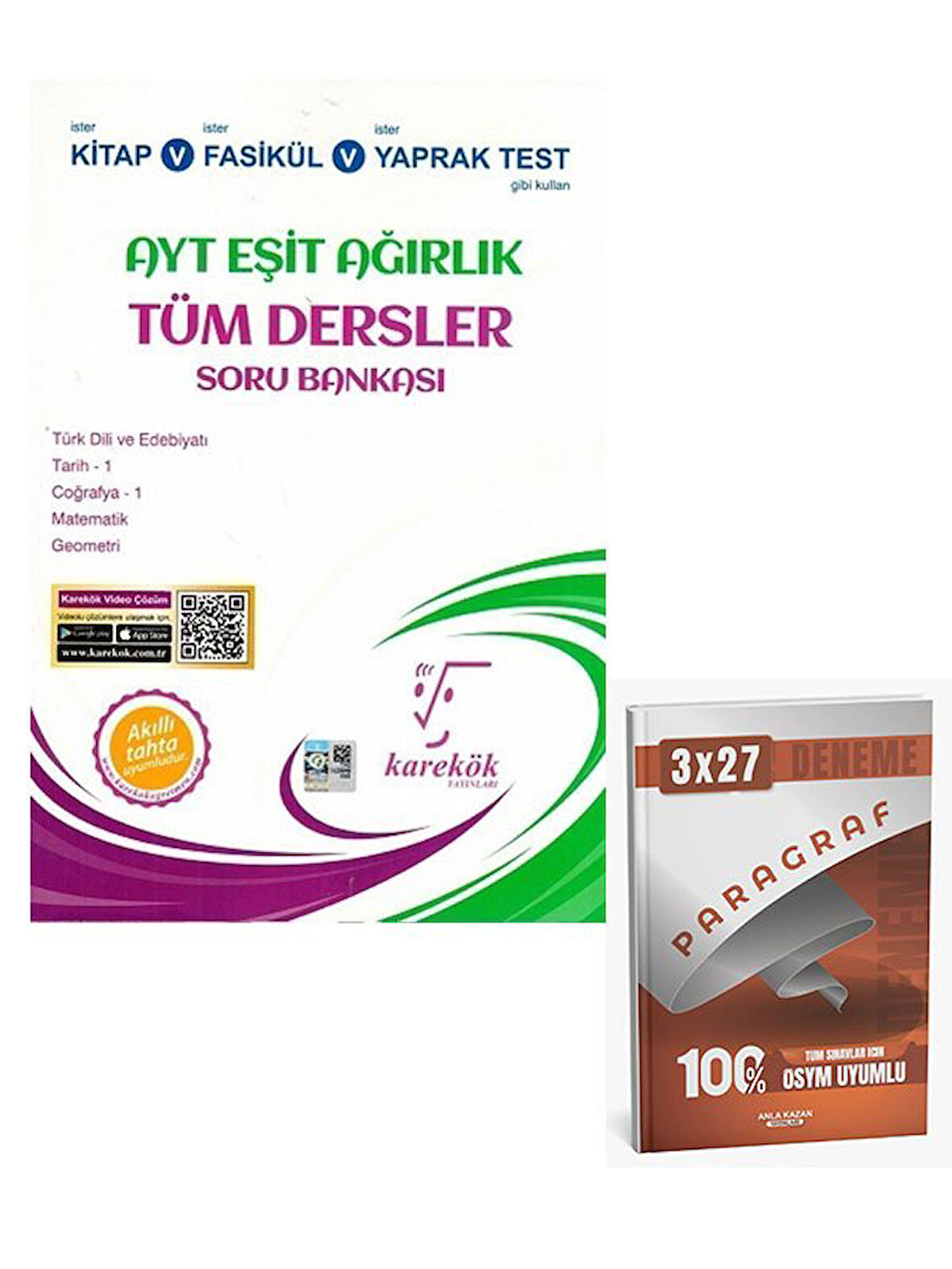 Karekök 2026 AYT Eşit Ağırlık Tüm Dersler Soru Bankası+Anla Kazan Paragraf