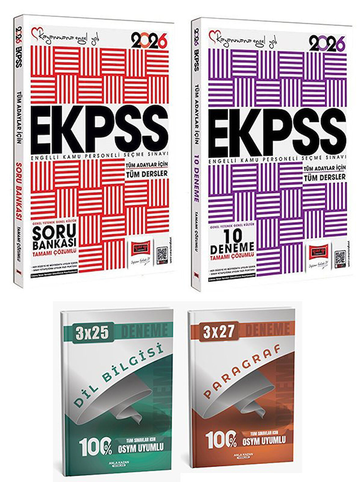 Anla Kazan + Yargı 2026 EKPSS Soru Bankası + 10 Deneme 2 li Set Yargı Yayınları