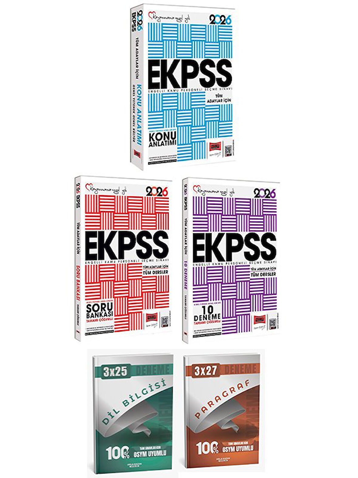 Anla Kazan + Yargı 2026 EKPSS Konu + Soru Bankası + 10 Deneme 3 lü Set Yargı Yayınları