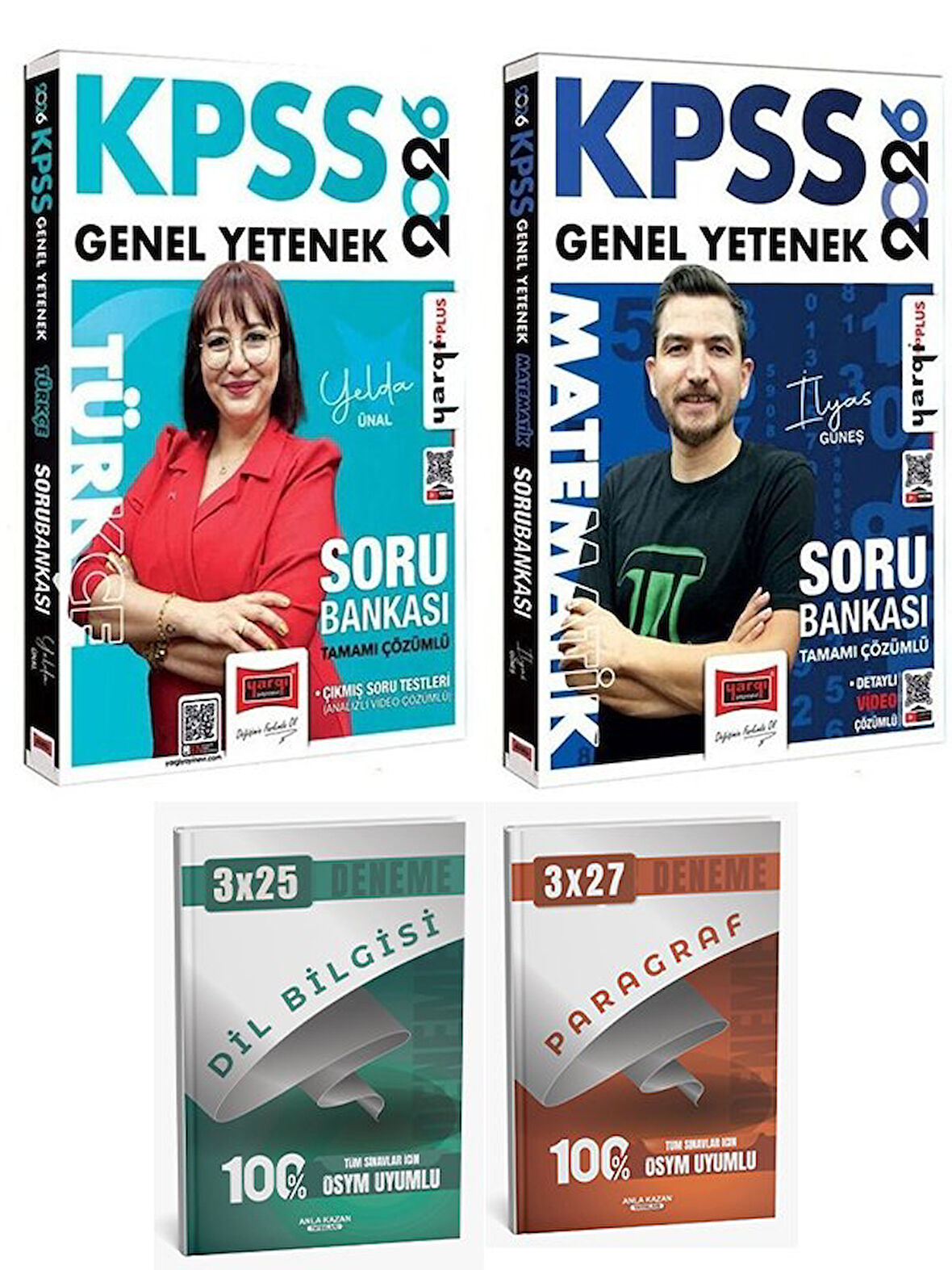 Anla Kazan + Yargı 2026 KPSS Türkçe + Matematik Soru Bankası 2 li Set Yargı Yayınları