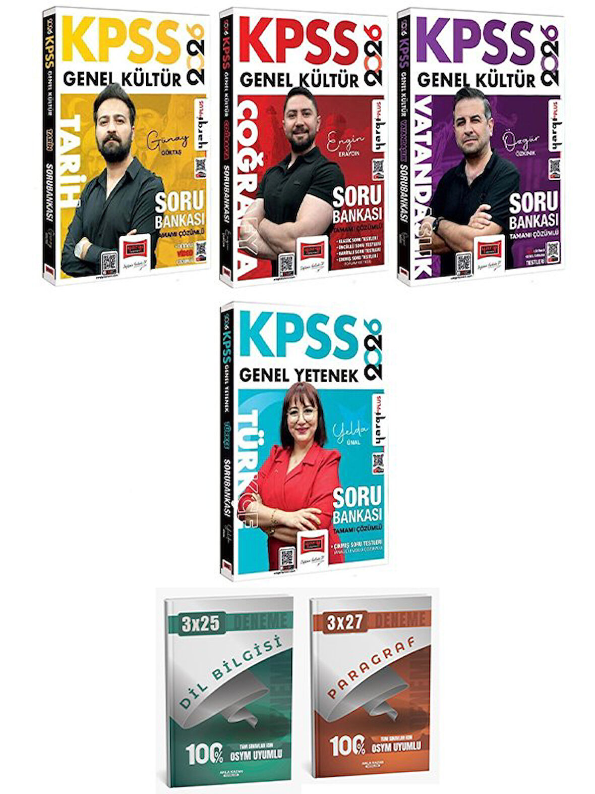 Anla Kazan + Yargı 2026 KPSS Tarih + Coğrafya + Vatandaşlık + Türkçe Soru Bankası 4 lü Set Yargı Yayınları