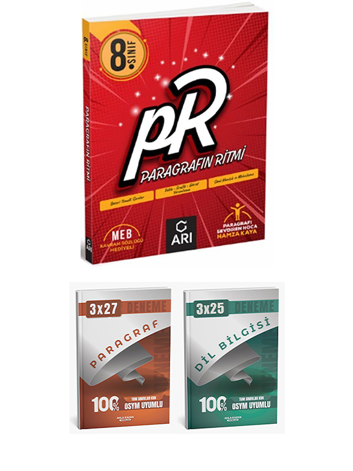 Anla Kazan + ARI 2026 LGS Paragraf Dil Bilgisi Deneme + LGS Paragrafın Ritmi 3 lü Set