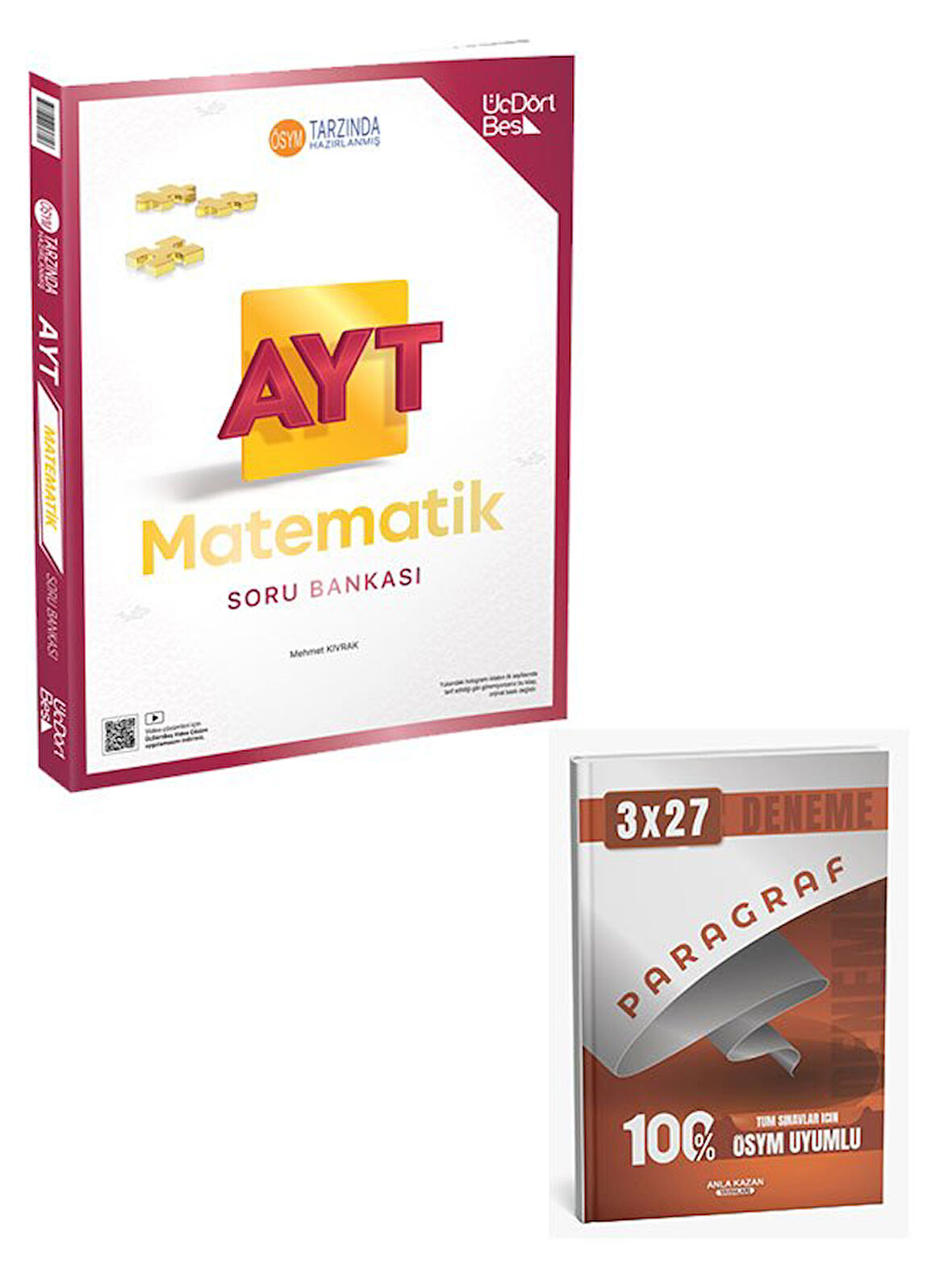 Üç Dört Beş 2026 YKS AYT Matematik Soru Bankası Çözümlü+Anla Kazan Paragraf