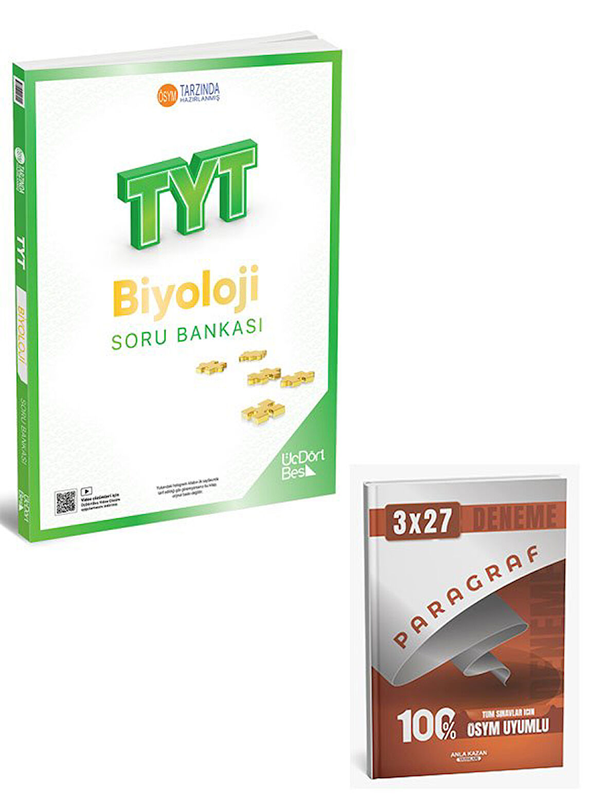 Üç Dört Beş 2026 YKS TYT Biyoloji Soru Bankası Çözümlü+Anla Kazan Paragraf