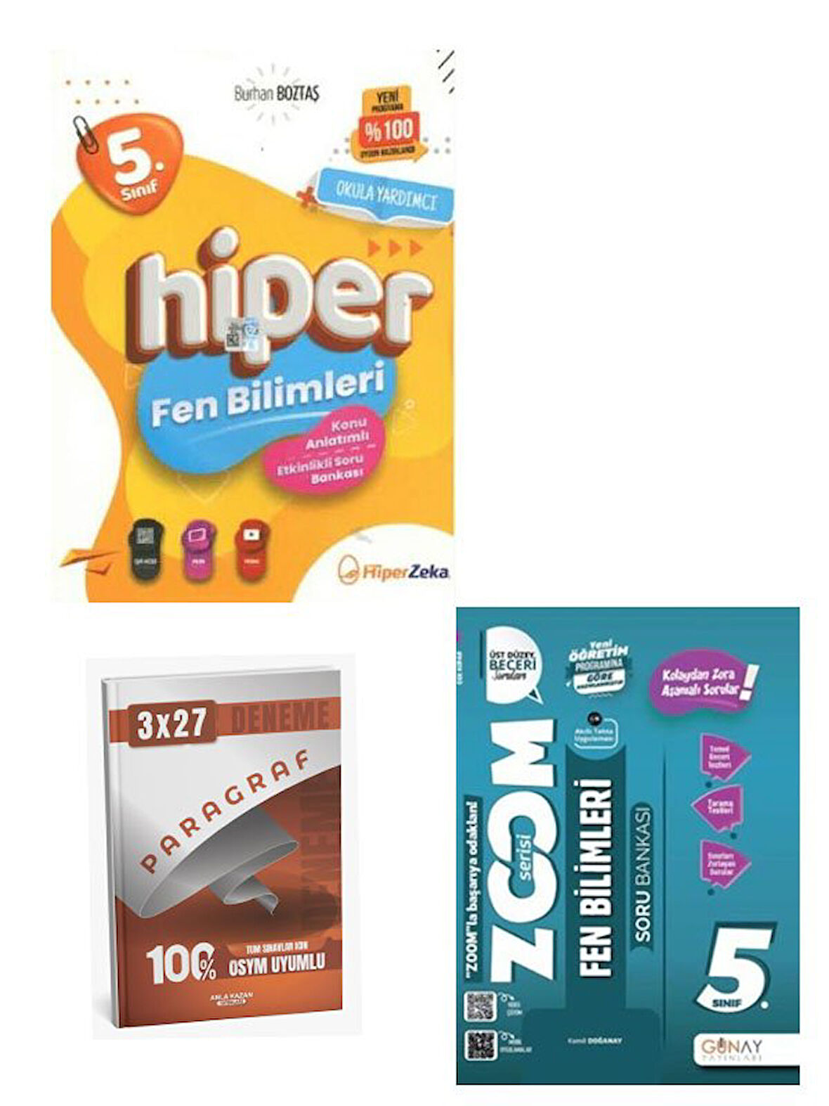 Hiper+Günay 2026 5. Sınıf Hiper Fen Bilimleri Konu Anlatımlı Soru Bankası Seti+Anla Kazan Paragraf
