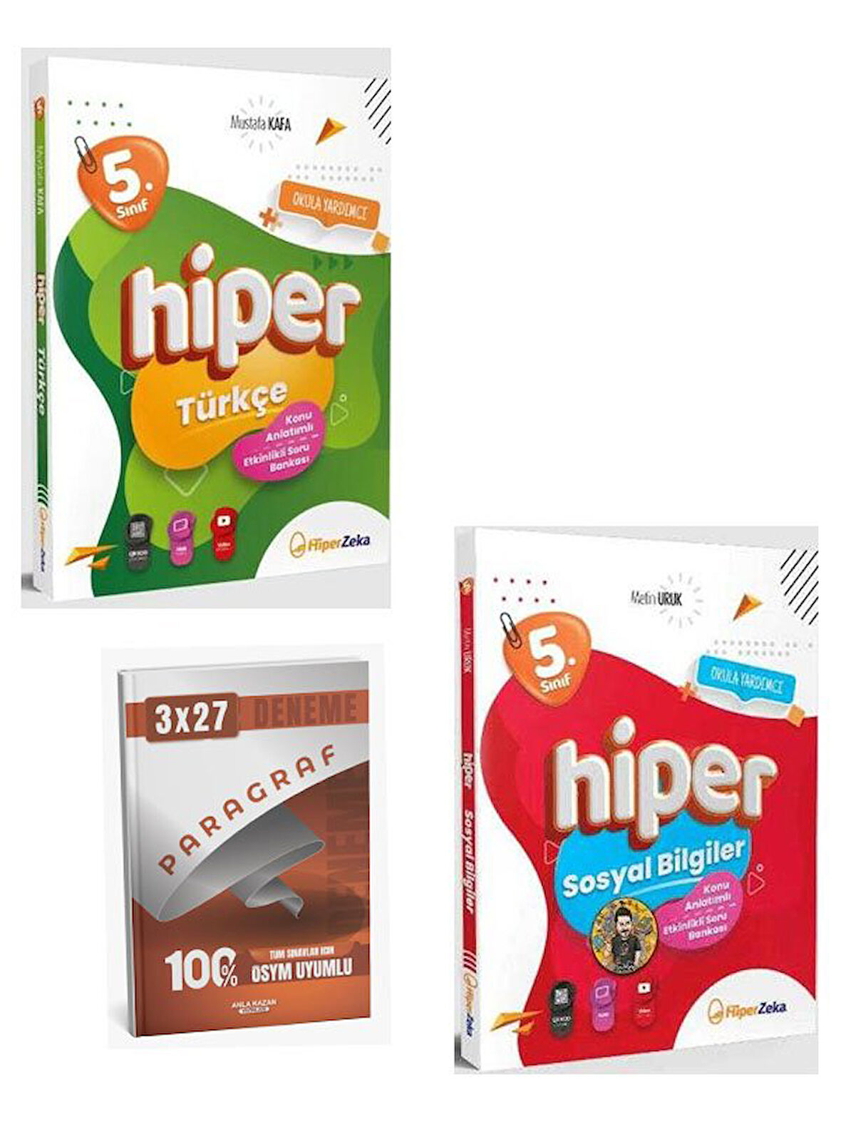 Hiper 2026 5. Sınıf Hiper Türkçe+Sosyal Bilgiler Konu Anlatımlı Soru Bankası Seti+Anla Kazan Paragraf