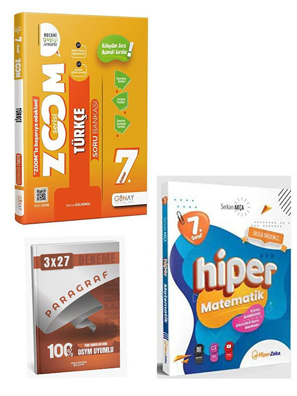 Hiper+Günay 2026 7. Sınıf Hiper Matematik+Türkçe Konu Anlatımlı Etkinlikli Soru Bankası Seti+Anla Kazan Paragraf