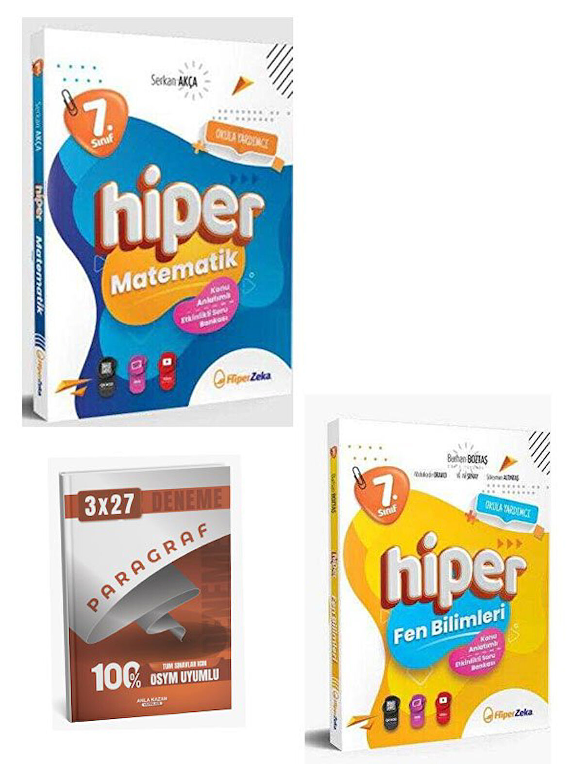 Hiper+Günay 2026 7. Sınıf Hiper Matematik+Fen Bilimleri Konu Anlatımlı Etkinlikli Soru Bankası Seti+Anla Kazan Paragraf