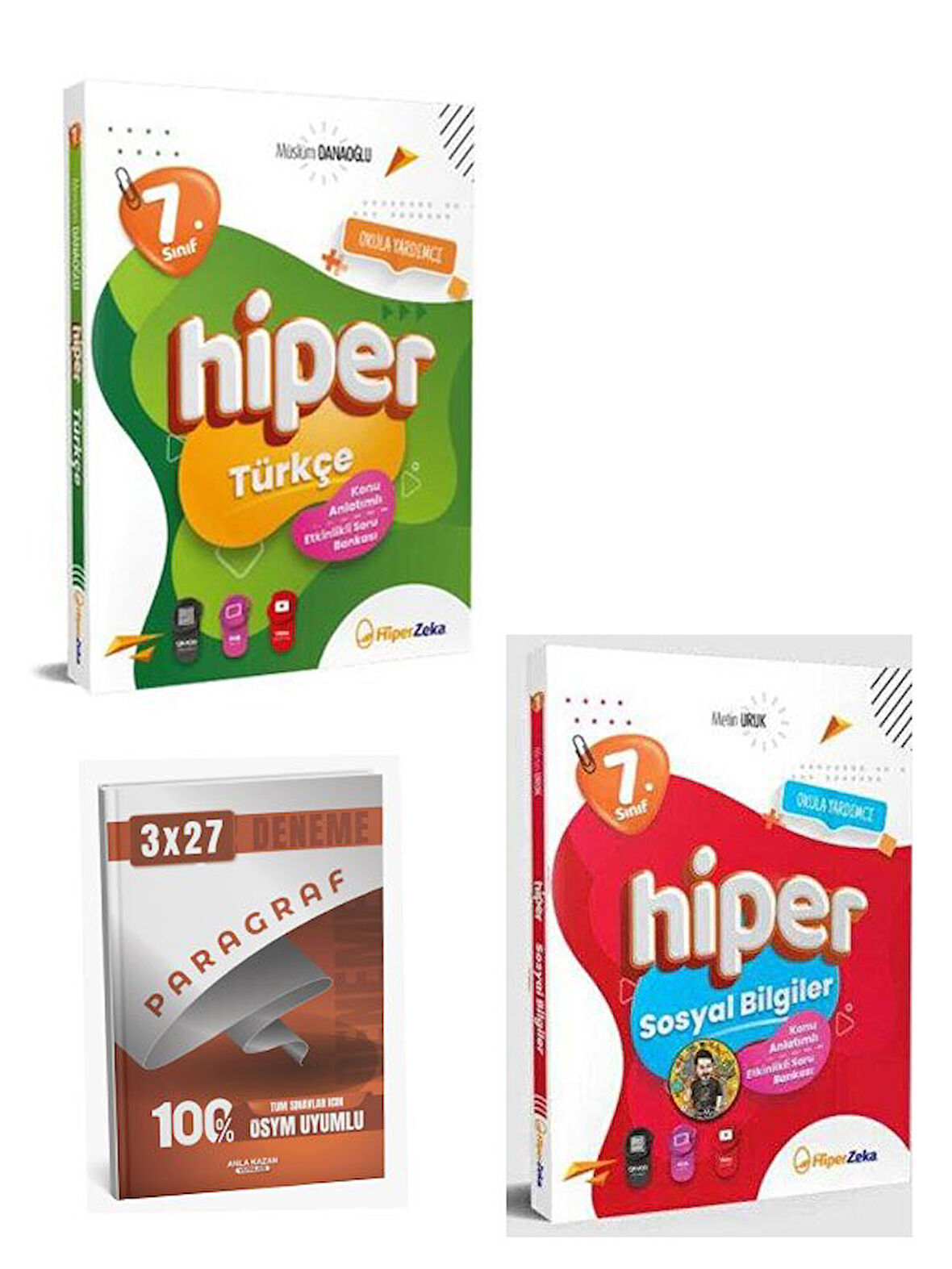 Hiper 2026 7. Sınıf Hiper Türkçe+Sosyal Bilgiler Konu Anlatımlı Soru Bankası Seti+Anla Kazan Paragraf