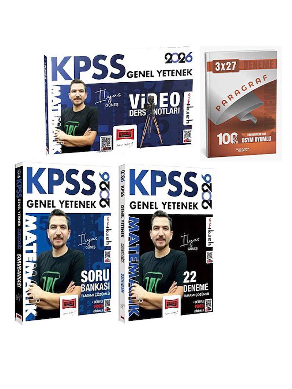 Yargı 2026 KPSS Matematik Video Ders Notları + Soru Bankası + 22 Deneme 3 lü Set+Anla Kazan Paragraf