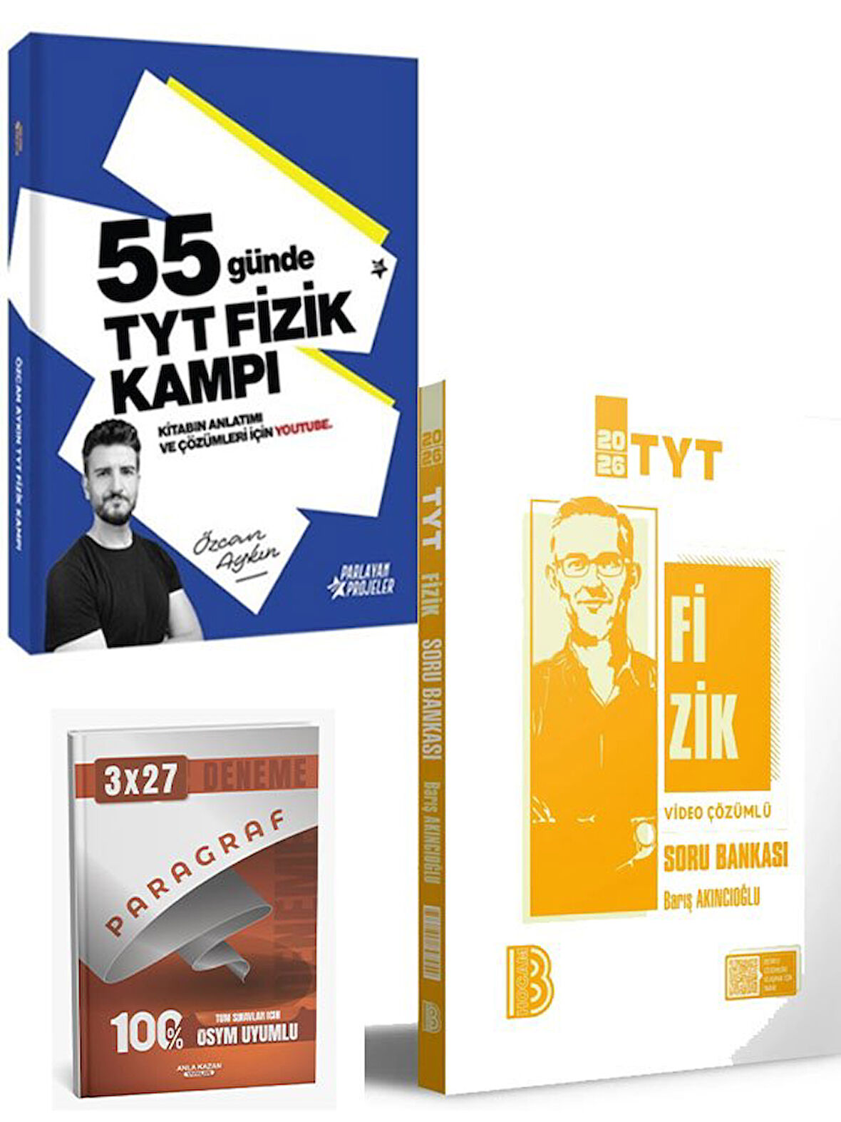 Özcan Aykın 2026 55 Günde TYT Fizik Kampı+BenimHocam 2026 YKS TYT Fizik Soru Bankası Çözümlü+Anla Kazan Paragraf 