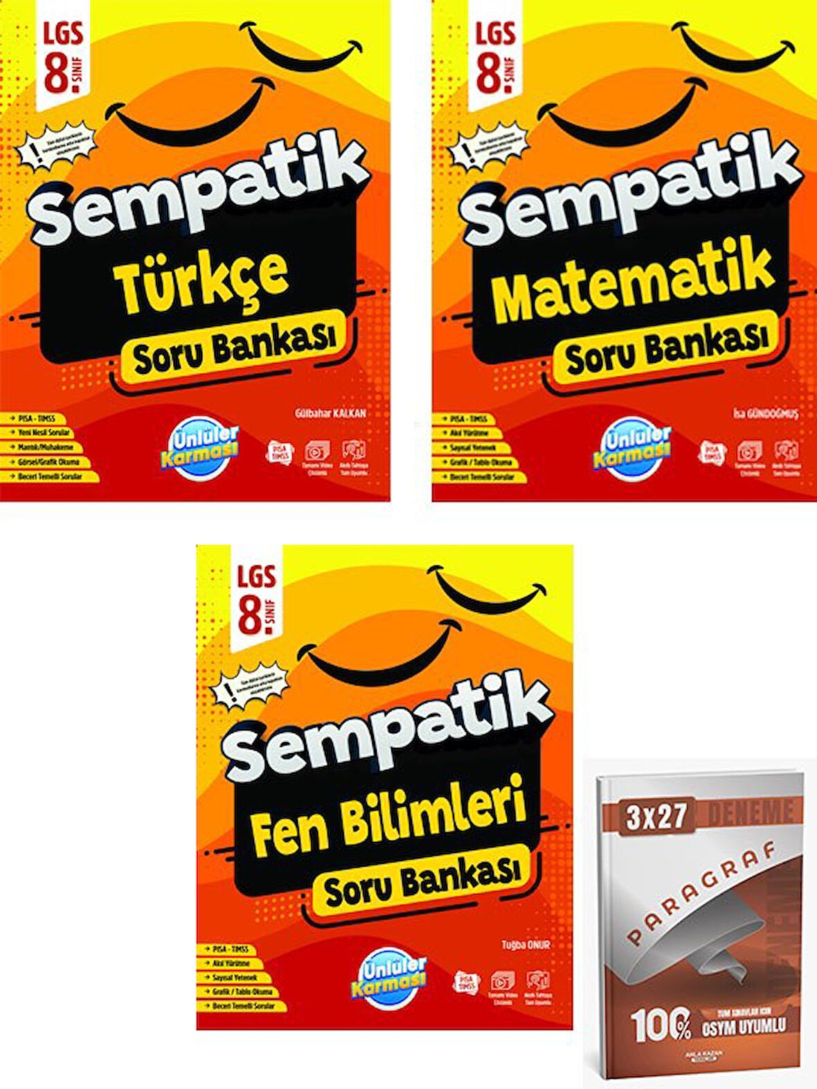 Ünlüller 2026 8.Sınıf Sempatik Türkçe Soru Bankası Seti+Anla Kazan Paragraf