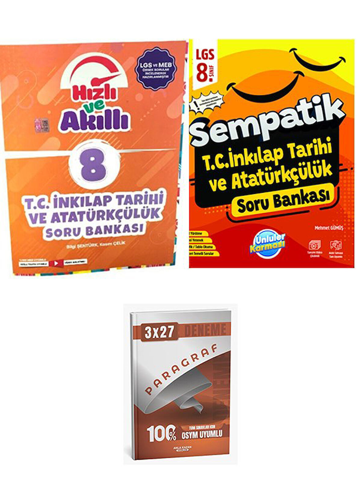 Tammat+Ünlüller 2026 8. Sınıf T.C. İnkılap Tarihi ve Atatürkçülük Soru Bankası Seti+Anla Kazan Paragraf