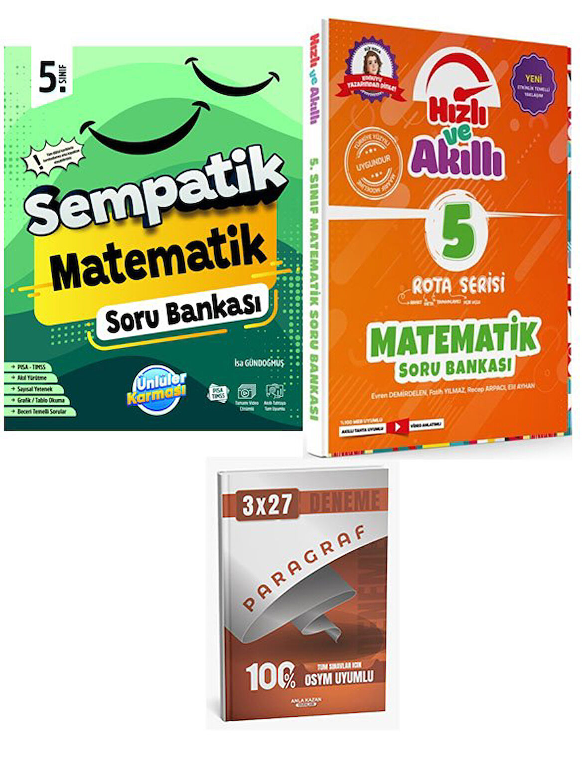 Tammat+Ünlüller 2026 5. Sınıf Matematik Rota Serisi Hızlı ve Akıllı Soru Bankası Seti+Anla Kazan Paragraf