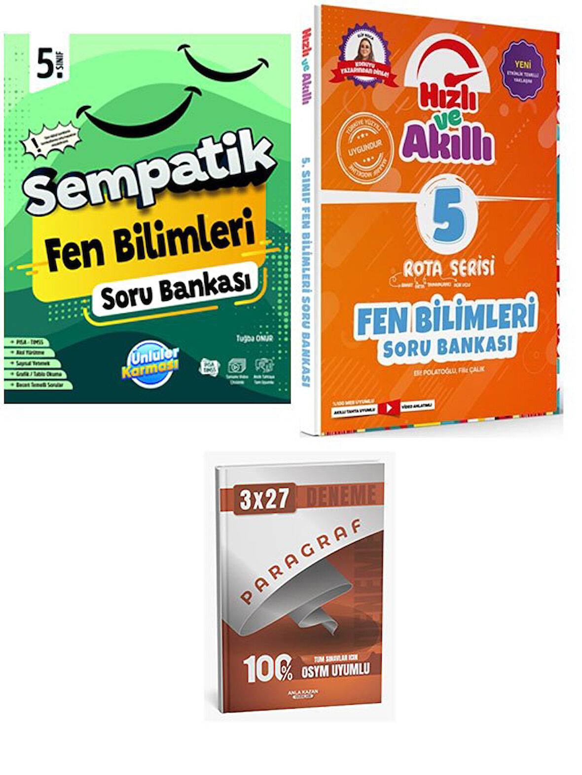 Tammat+Ünlüller 2026 5. Sınıf Fen Bilimleri Rota Serisi Hızlı ve Akıllı Soru Bankası Seti+Anla Kazan Paragraf