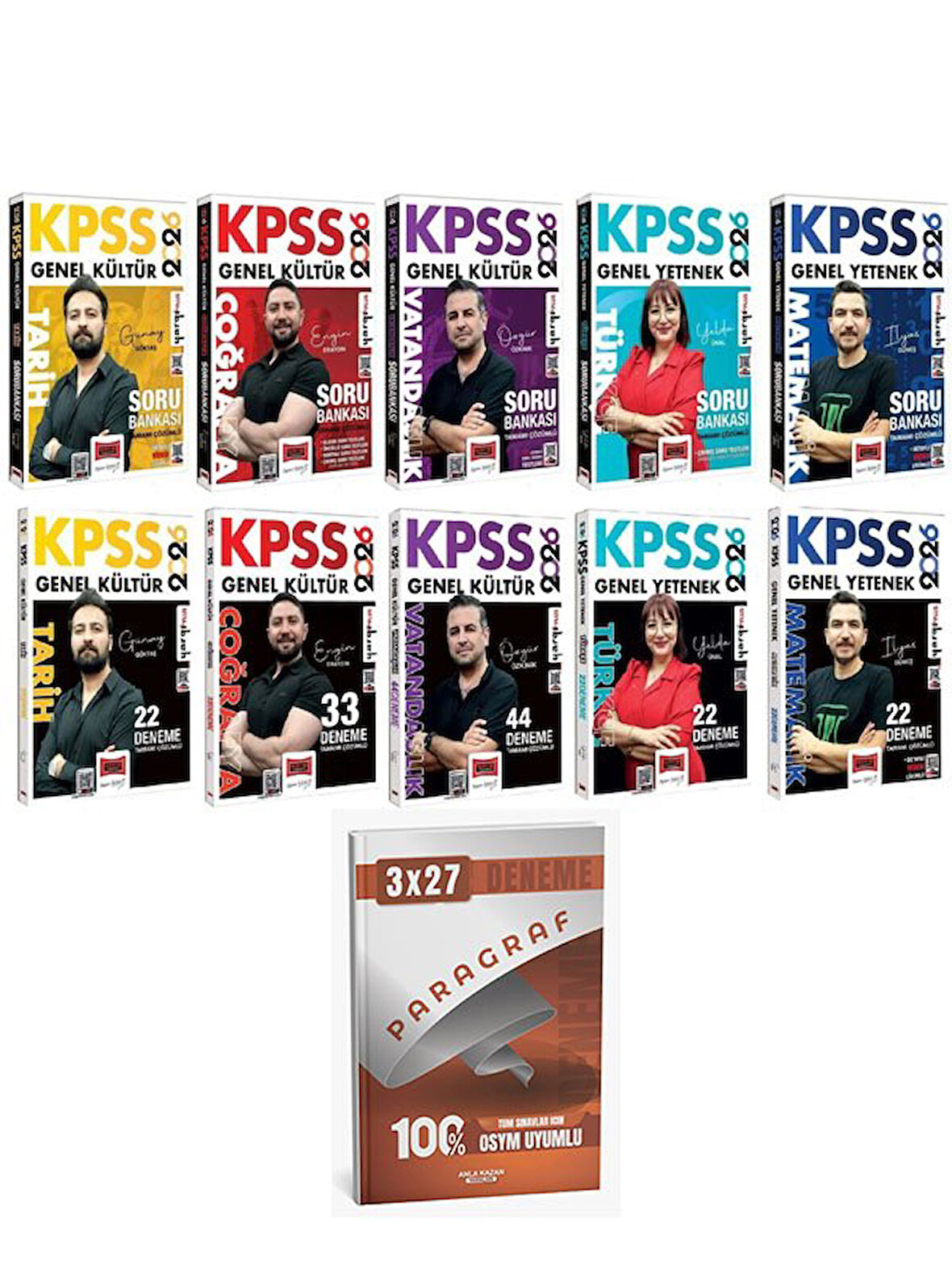 Yargı 2026 KPSS Genel Yetenek Genel Kültür Soru Bankası + 143 Deneme 10 lu Set+Anla Kazan Paragraf