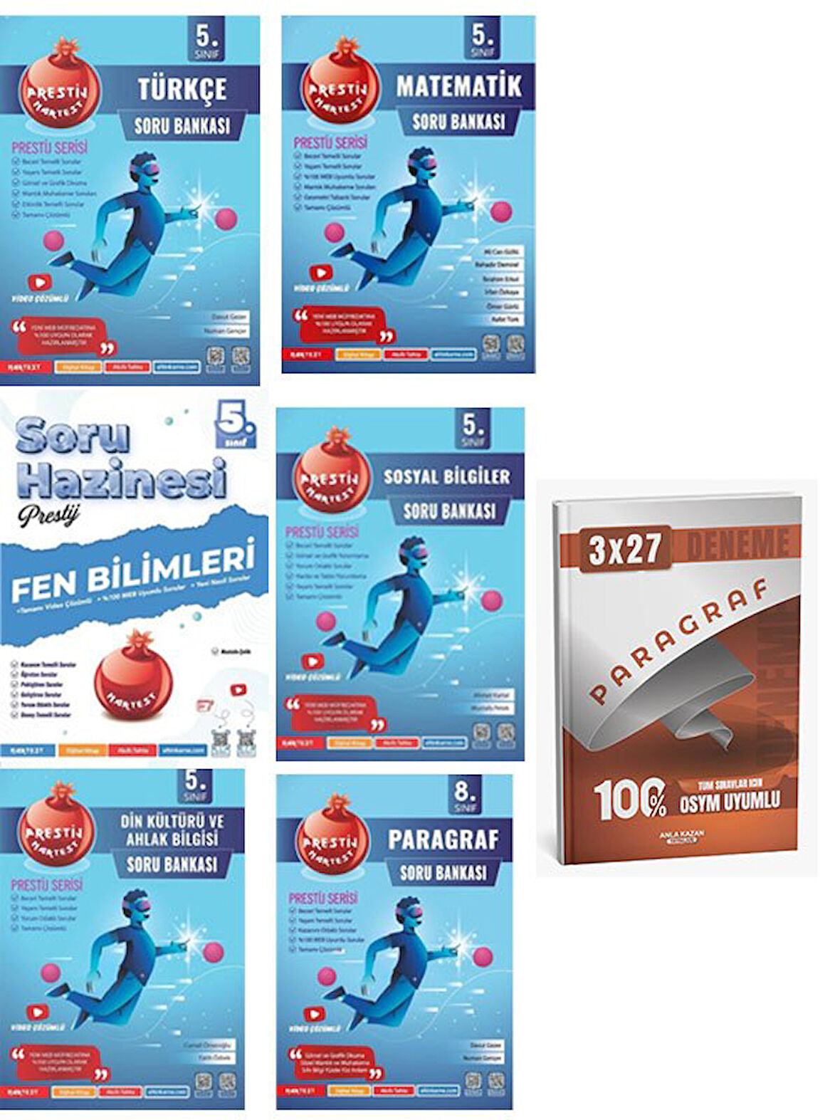 Nartest 2026 5. Sınıf Prestij Tüm Dersler Soru Bankası Seti+Anla Kazan Paragraf