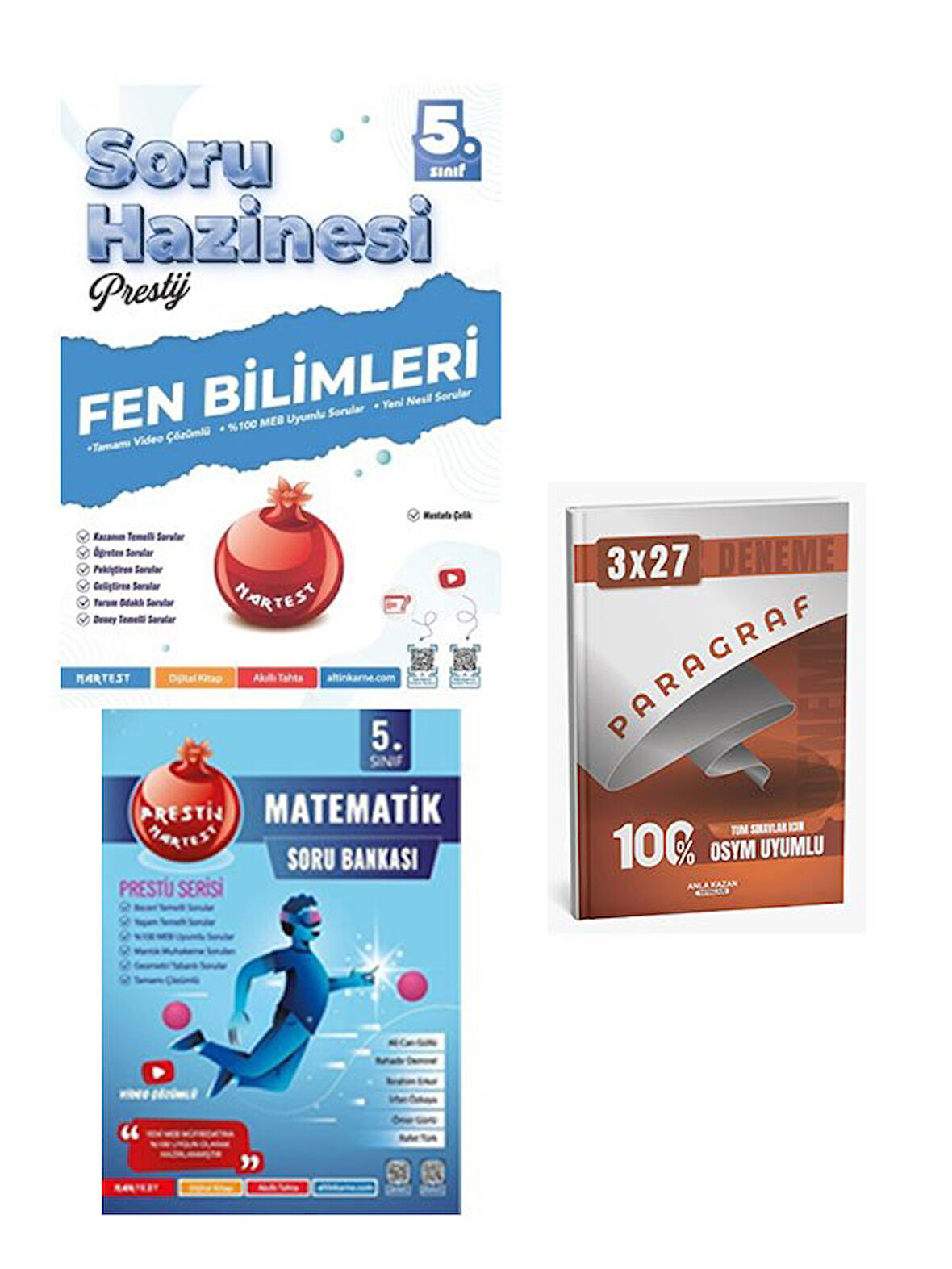 Nartest 2026 5. Sınıf Prestij Fen Bilimleri+Matematik  Soru Hazinesi Seti+Anla Kazan Paragraf