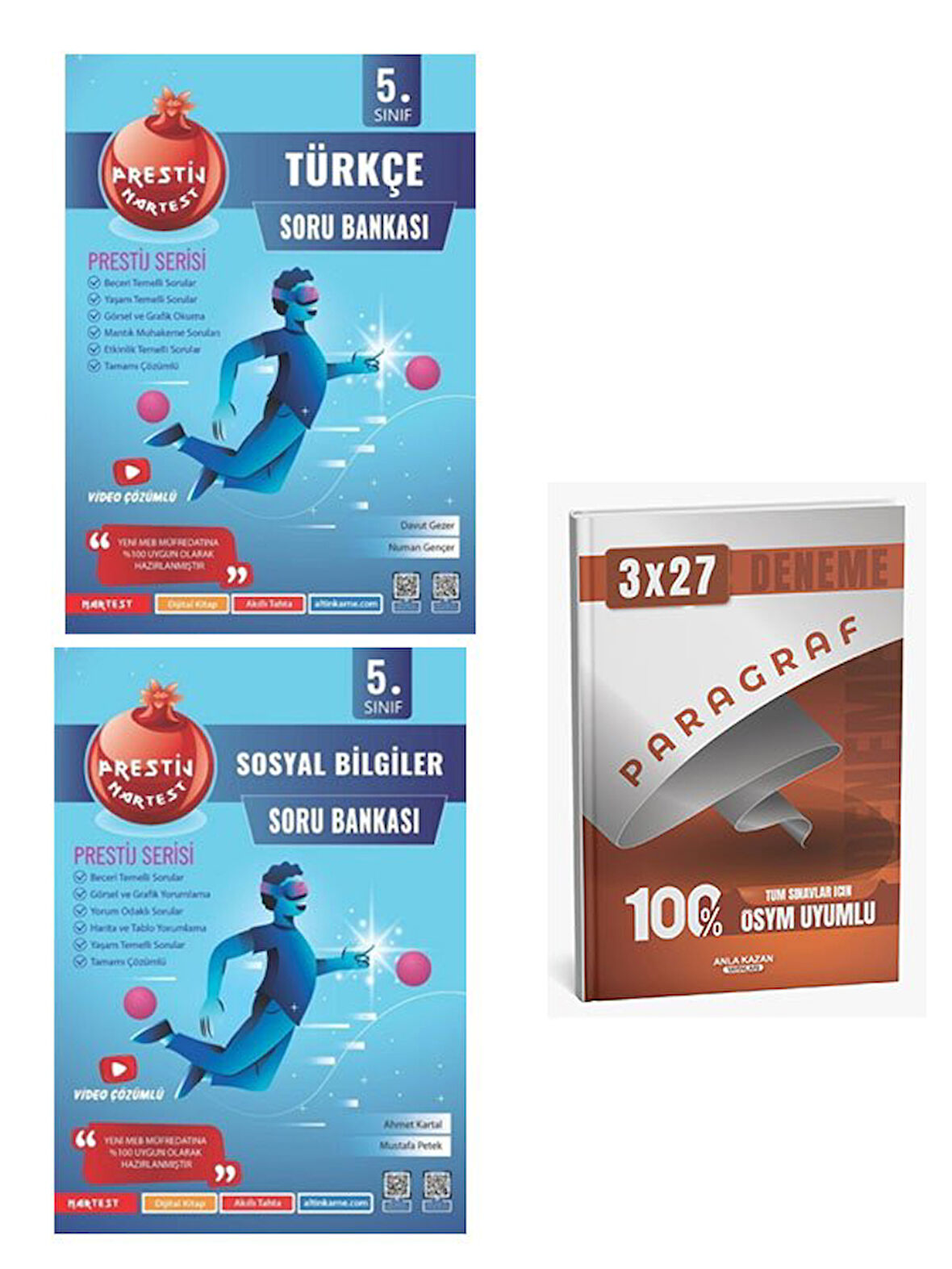 Nartest 2026 5. Sınıf Prestij Türkçe+Sosyal Bilgiler Soru Bankası Seti+Anla Kazan Paragraf
