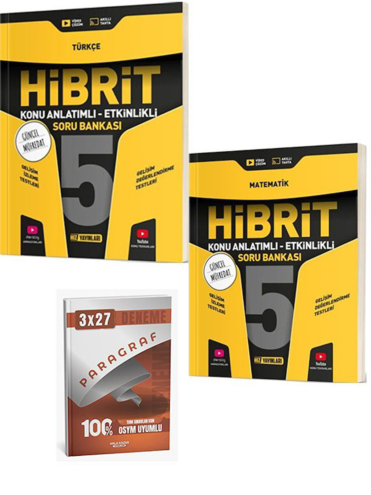 Hız 2026 5. Sınıf Türkçe+Matematik  HİBRİT Konu Anlatımlı Etkinlikli Soru Bankası Seti+Anla Kazan Paragraf