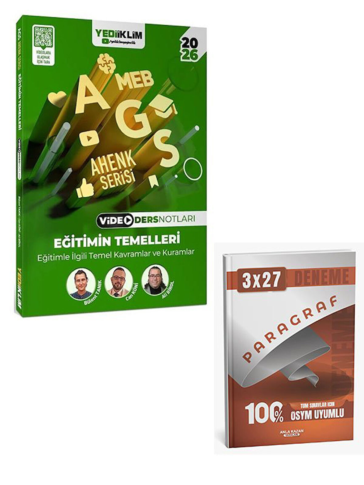 Yediiklim 2026 MEB-AGS Eğitimin Temelleri Video Ders Notları Ahenk Serisi+Anla Kazan Paragraf