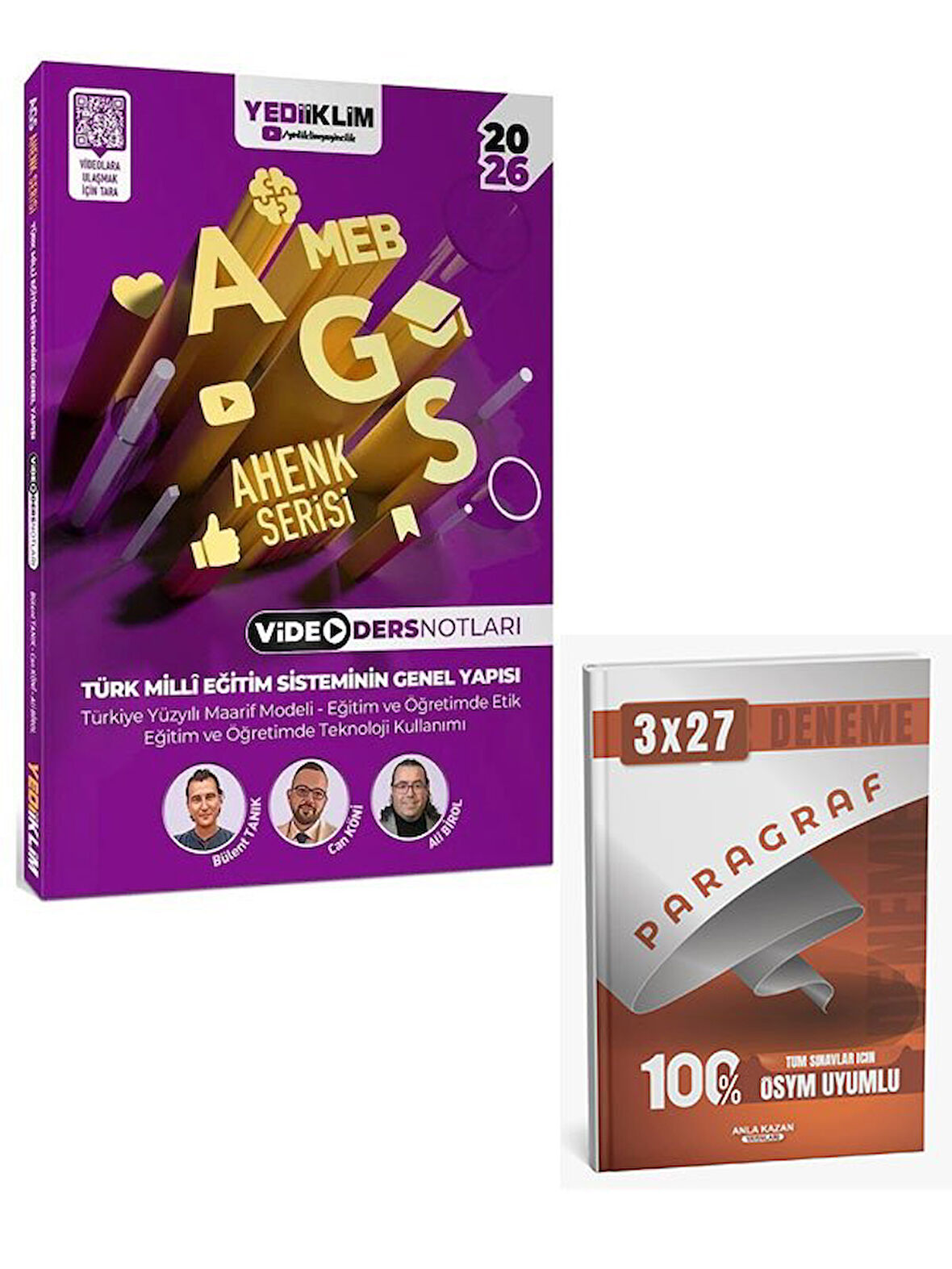 Yediiklim 2026 MEB-AGS Türk Milli Eğitim Sisteminin Genel Yapısı Video Ders Notları Ahenk Serisi+Anla Kazan Paragraf