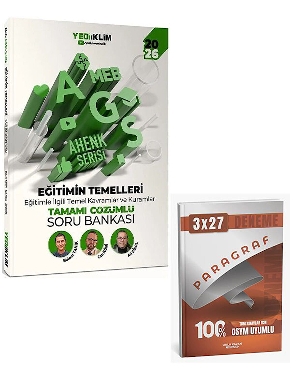 Yediiklim 2026 MEB-AGS Eğitimin Temelleri Soru bankası Çözümlü Ahenk Serisi +Anla Kazan Paragraf