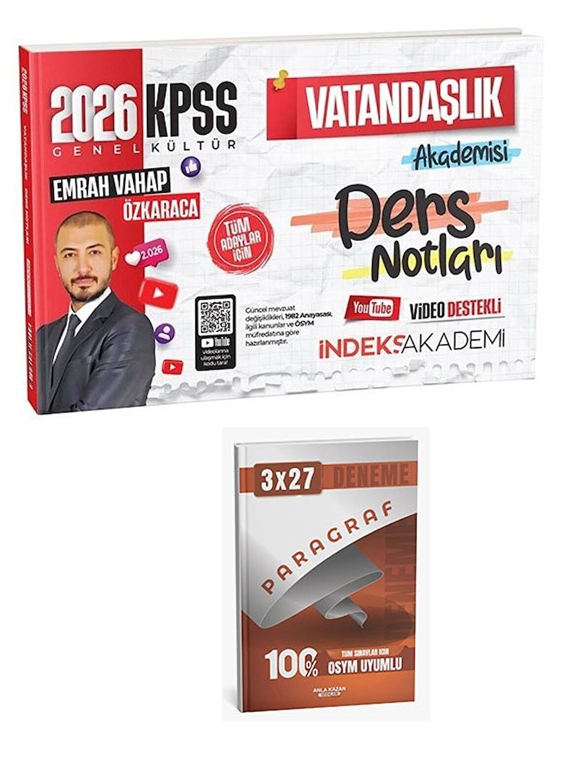 İndeks Akademi 2026 KPSS Vatandaşlık Akademisi Video Ders Notları+Anla Kazan Paragraf