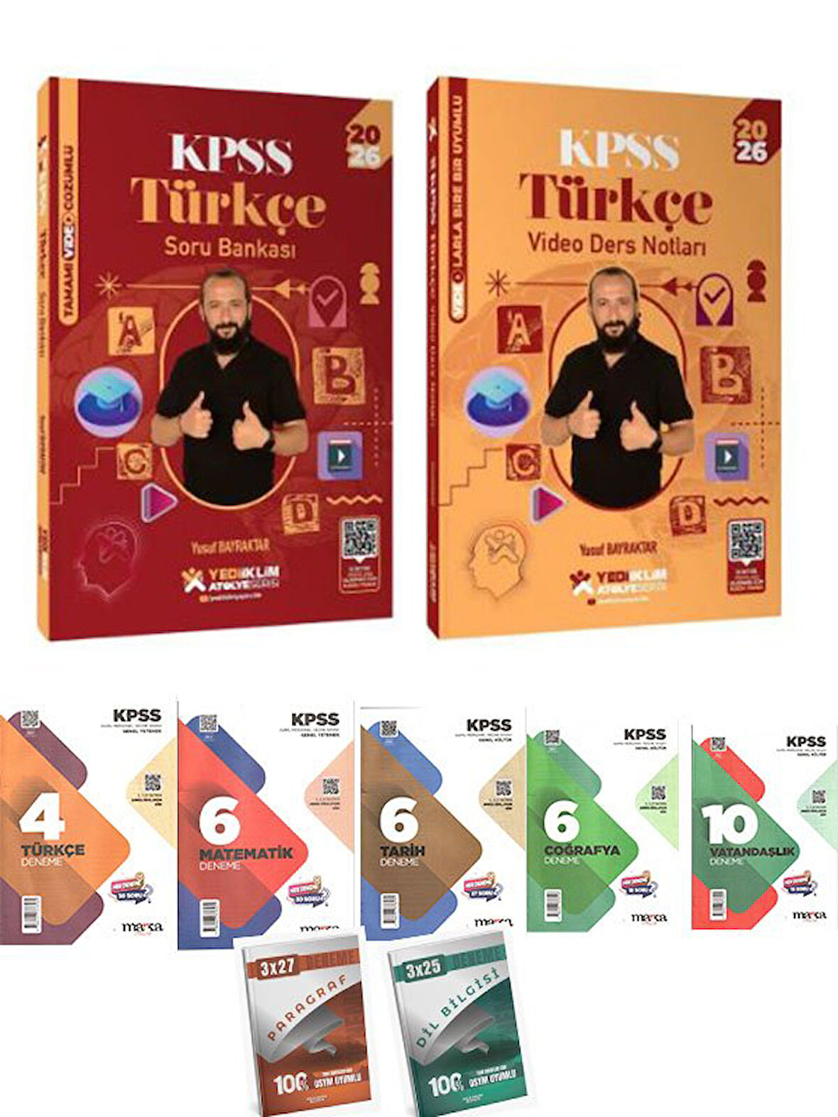 Yediiklim 2026 KPSS GYGK Yediiklim Atölye Serisi Türkçe Soru Bankası ve Video Ders Notları Seti + Deneme