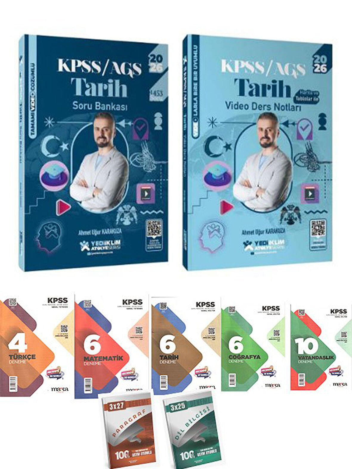 Yediiklim 2026 KPSS GYGK Yediiklim Atölye Serisi Tarih Soru Bankası ve Video Ders Notları Seti + Deneme